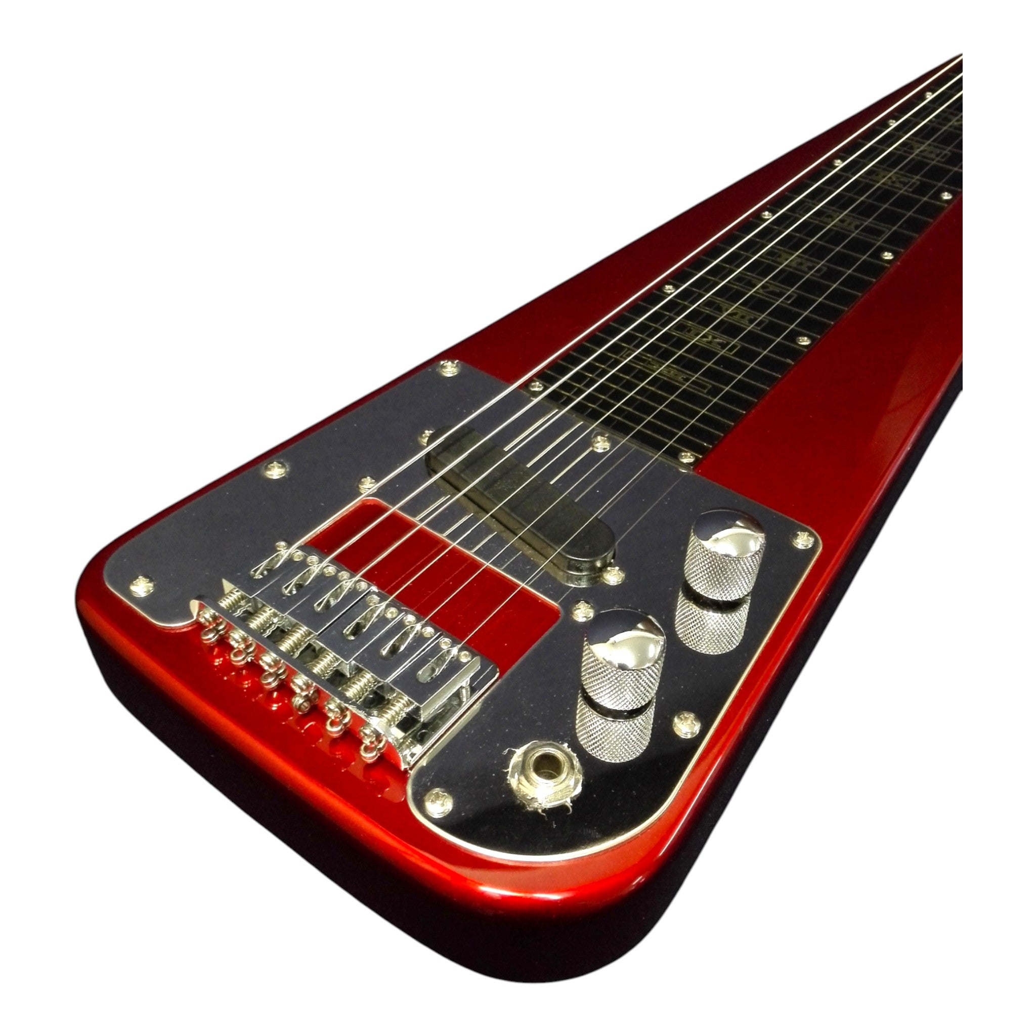 Haze HSLT1930 Metallic Red Lap Steel Electric Guitar + 10W Amp. (Optional)
