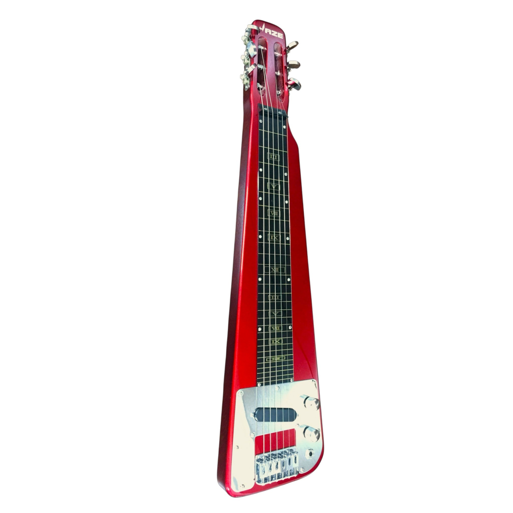 Haze HSLT1930 Metallic Red Lap Steel Electric Guitar + 10W Amp. (Optional)