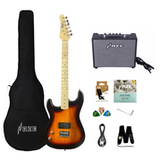Haze HST01 "Inferno" Sunburst Left-Handed 4/4 Size Student Electric Guitar + 10W Amp (Optional)