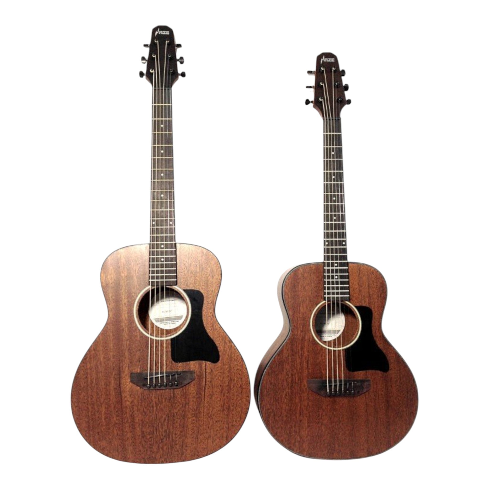 Haze HSTML 34"/36" Traveler Arched-Back Thin-V Neck Acoustic Guitar - Natural