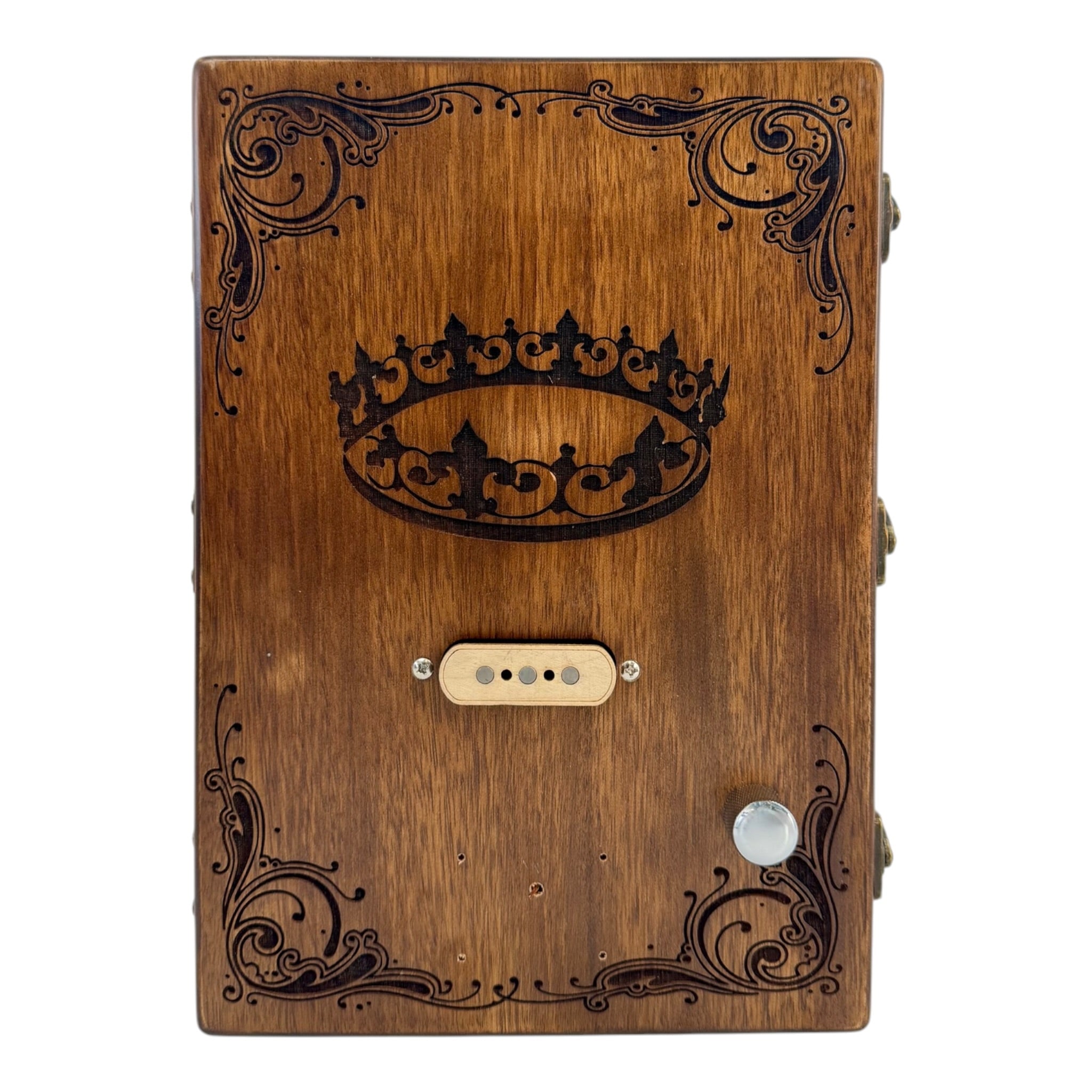 Haze HX58 "Royal" Mahogany Body 3-String Electric Cigar Box Guitar Complete DIY Kit - Passive Single Coil Pickup