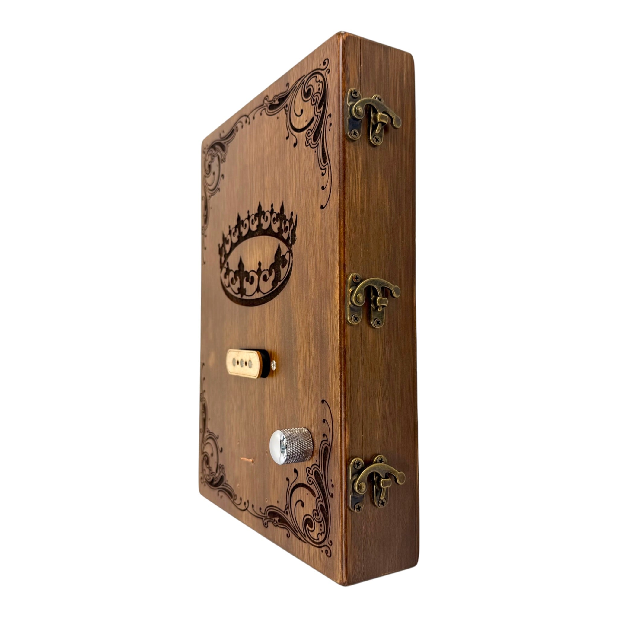 Haze HX58 "Royal" Mahogany Body 3-String Electric Cigar Box Guitar Complete DIY Kit - Passive Single Coil Pickup