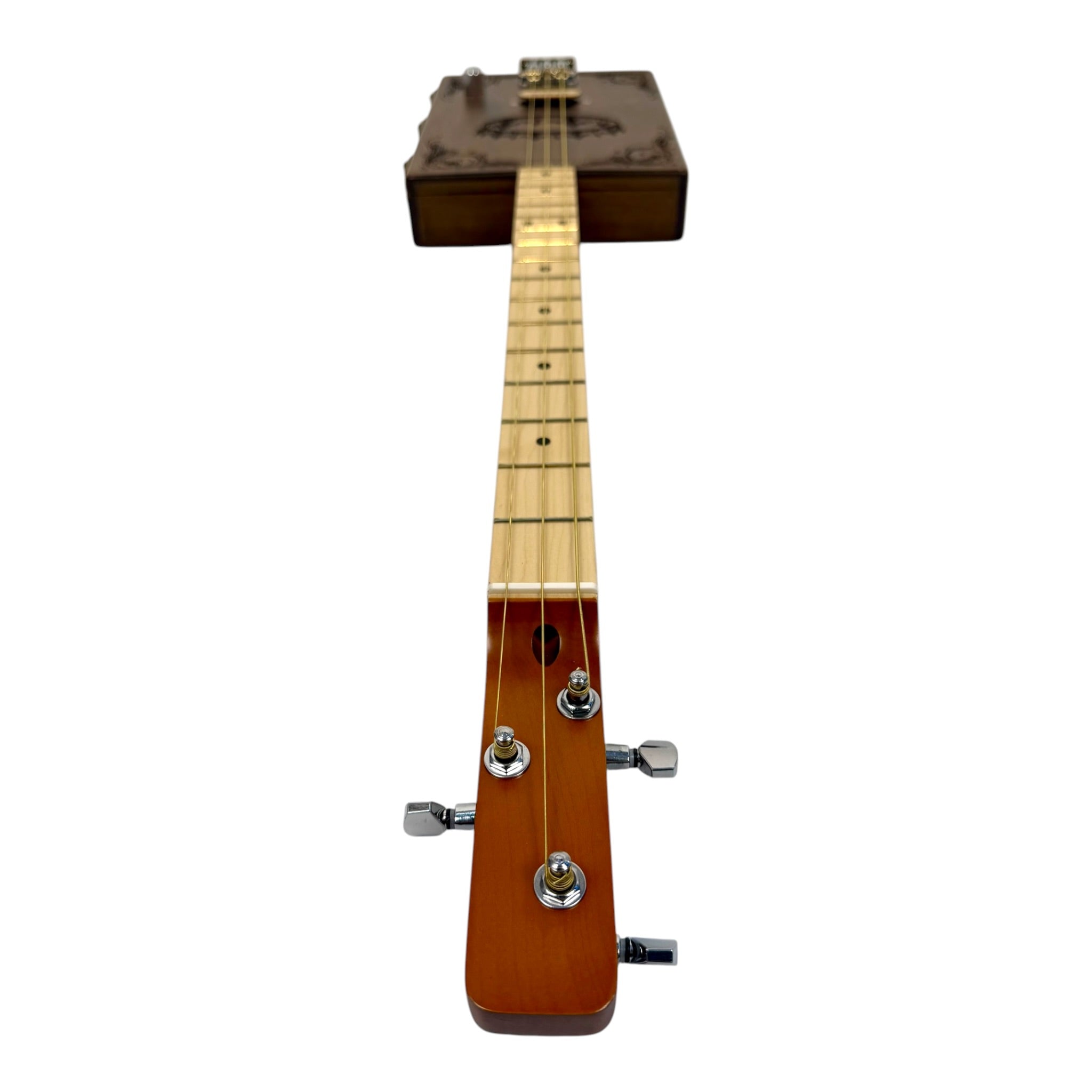 Haze HX58 "Royal" Mahogany Body 3-String Electric Cigar Box Guitar Complete DIY Kit - Passive Single Coil Pickup