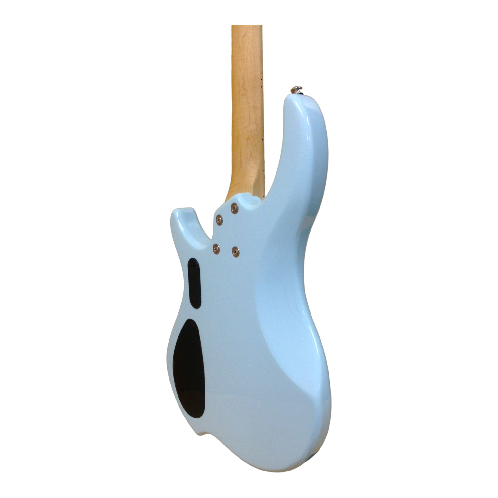 Haze Single-Coil Solid White Poplar Hybrid Electric Bass Guitar - Blue HYBRID4PJ