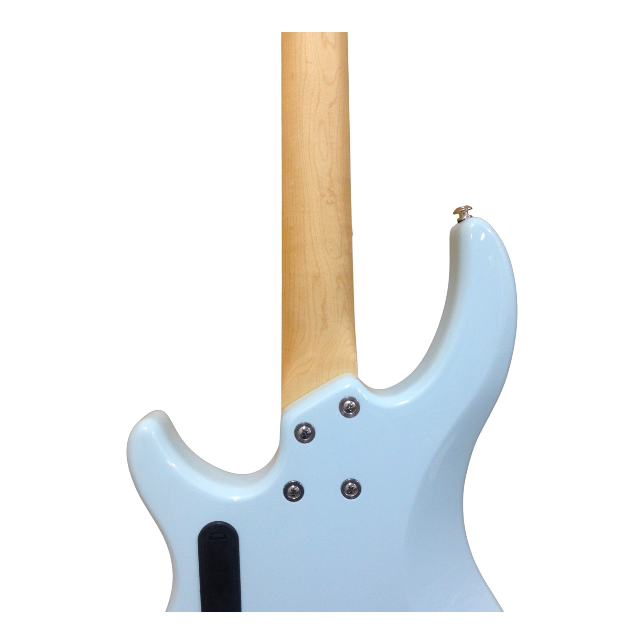 Haze Single-Coil Solid White Poplar Hybrid Electric Bass Guitar - Blue HYBRID4PJ