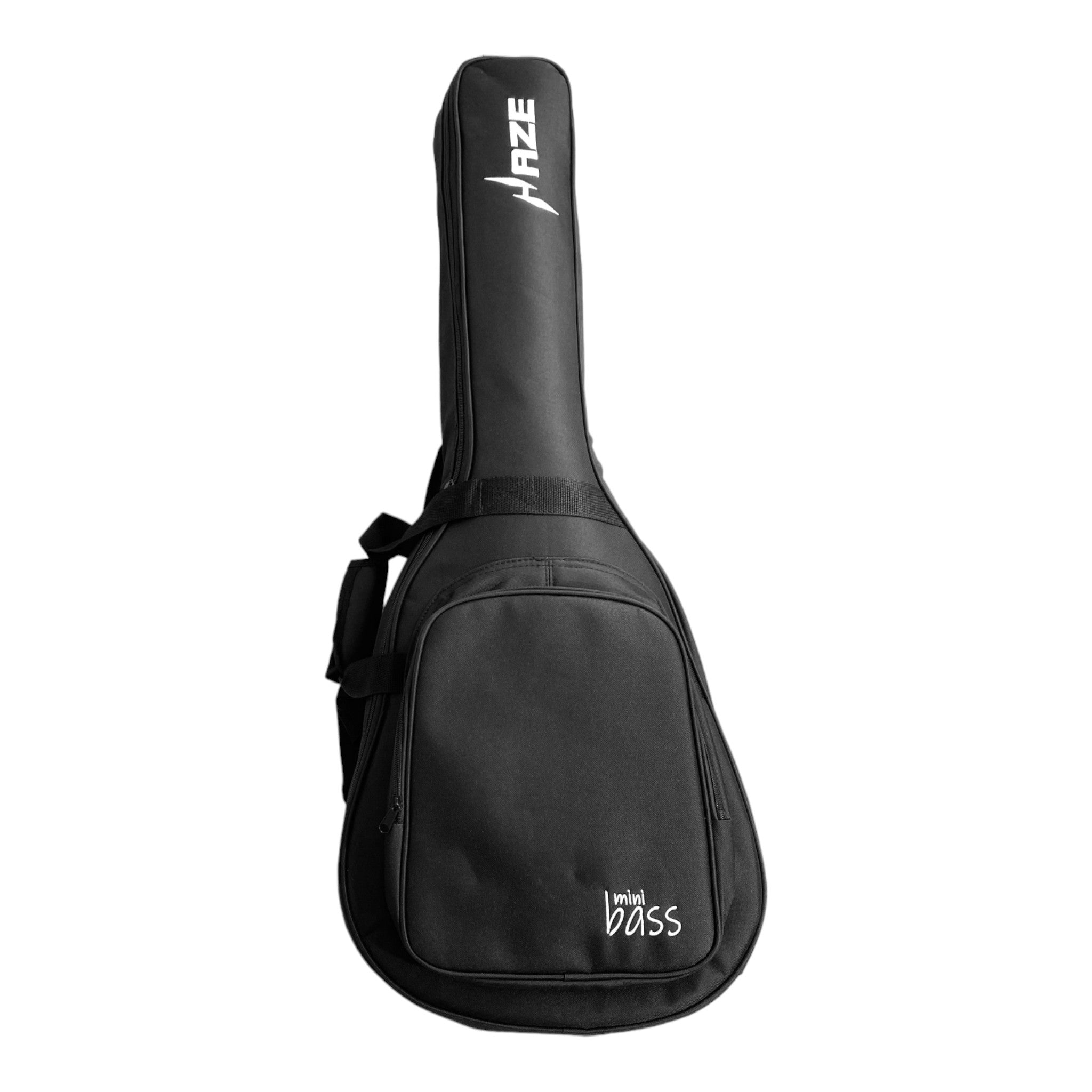 Haze 37" Solid Koa Top Height Adjustable Saddle Acoustic Bass Guitar - Natural HZMINISEBKOA