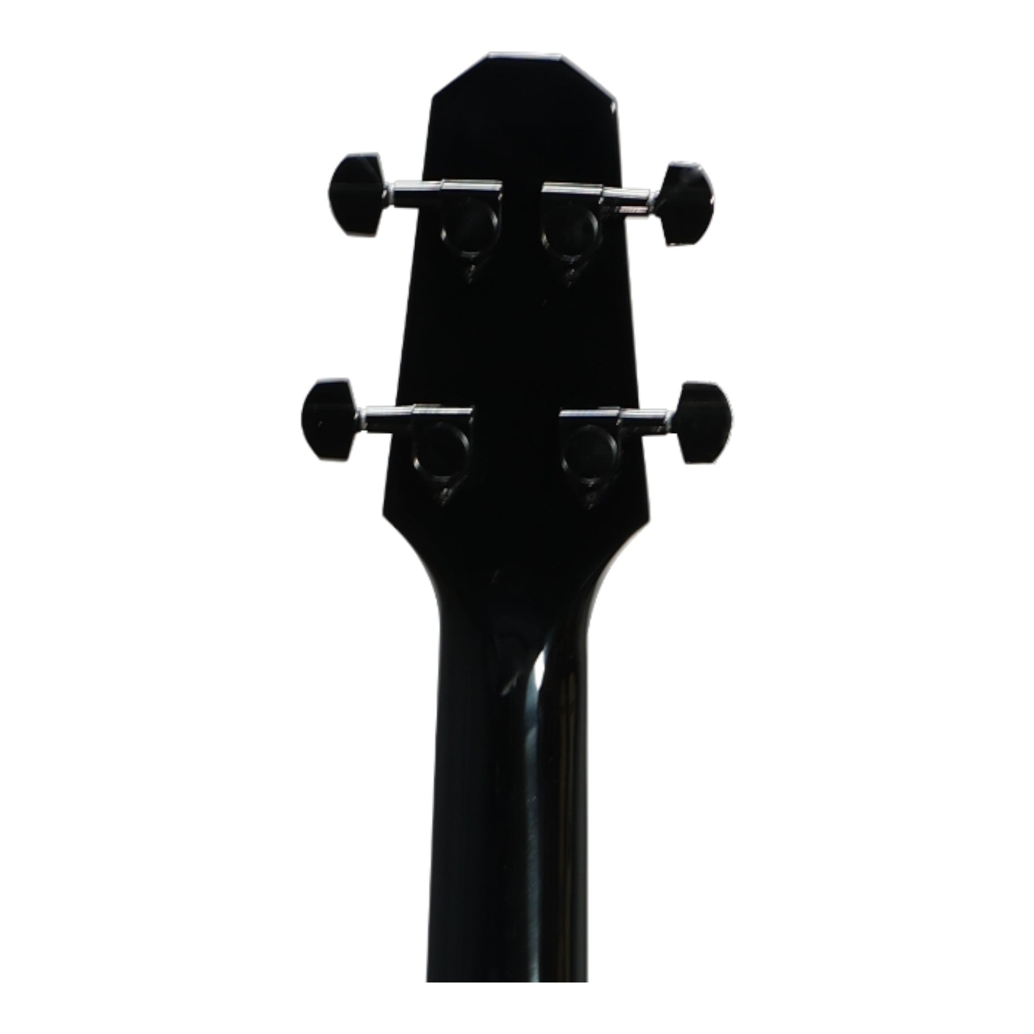 Haze 37" Solid Sitka Top Height Adjustable Saddle Acoustic Bass Guitar - Black HZMINISEBSPBK
