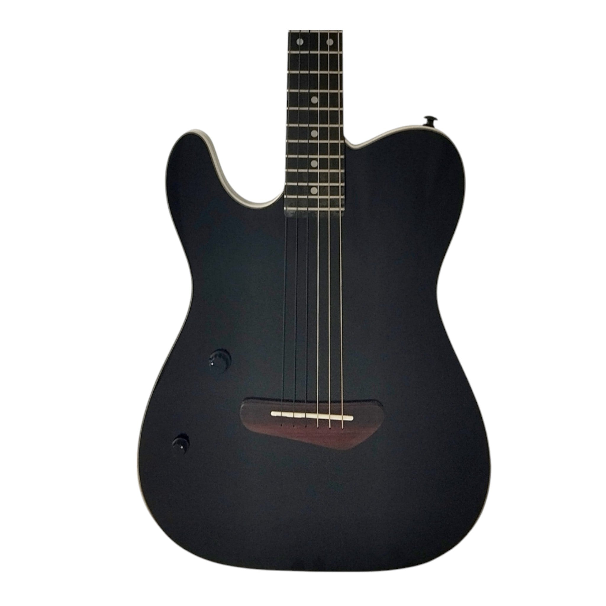 Haze MRE600 Black Left-Handed Silent Electric Guitar with Piezo Pickups