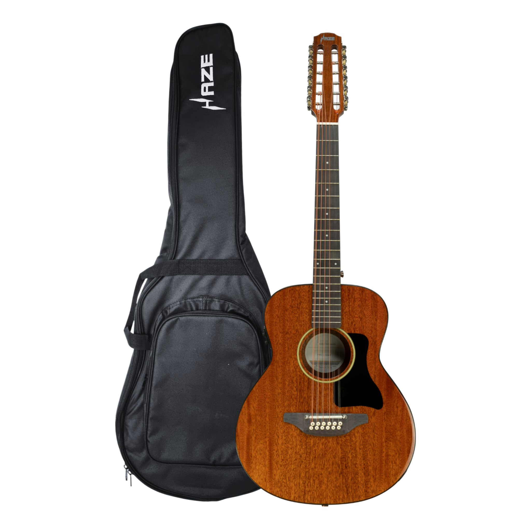 Haze P30411112EQN 12-String 36" Saddle Height Adjustable Acoustic Guitar - Natural