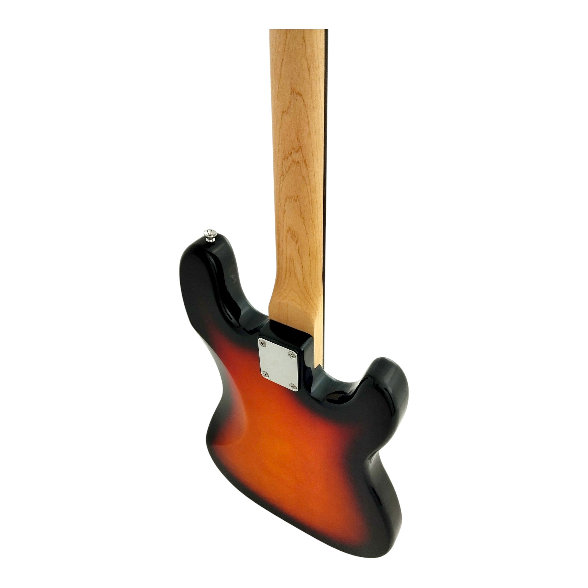 Haze Left Handed Basswood Sunburst Electric Bass Guitar - PB172BSLH  with Accessories and Haze CUBEBABY Portable Multifunctional Bass (Optional)