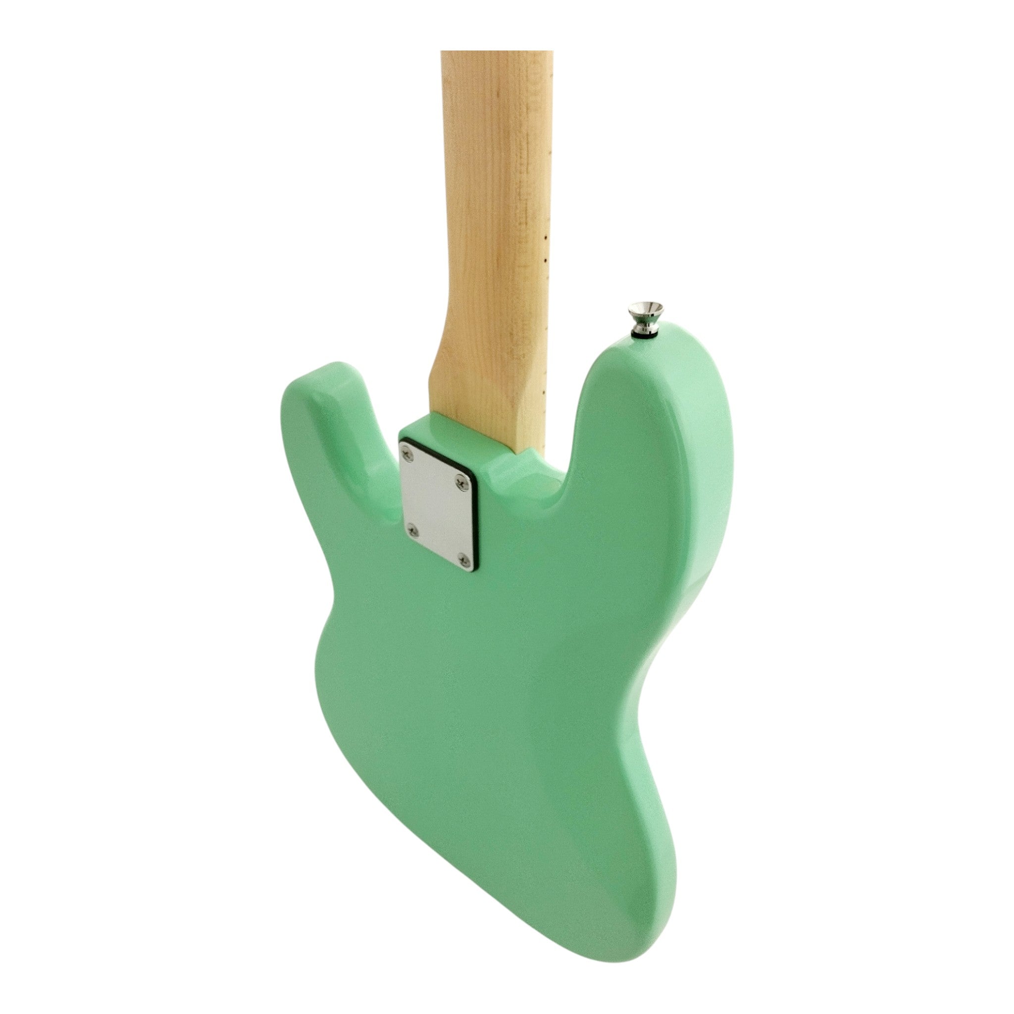 Haze Basswood Seafoam Green Electric Bass Guitar - Surf Green PB172GN  with Accessories and Haze CUBEBABY Portable Multifunctional Bass (Optional)