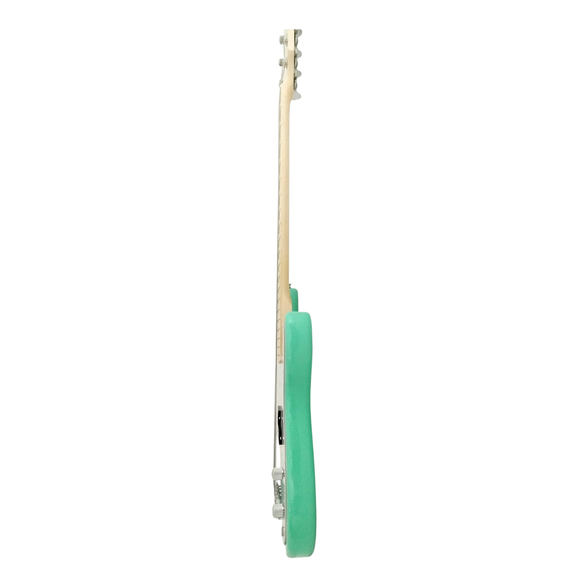 Haze Basswood Seafoam Green Electric Bass Guitar - Surf Green PB172GN  with Accessories and Haze CUBEBABY Portable Multifunctional Bass (Optional)