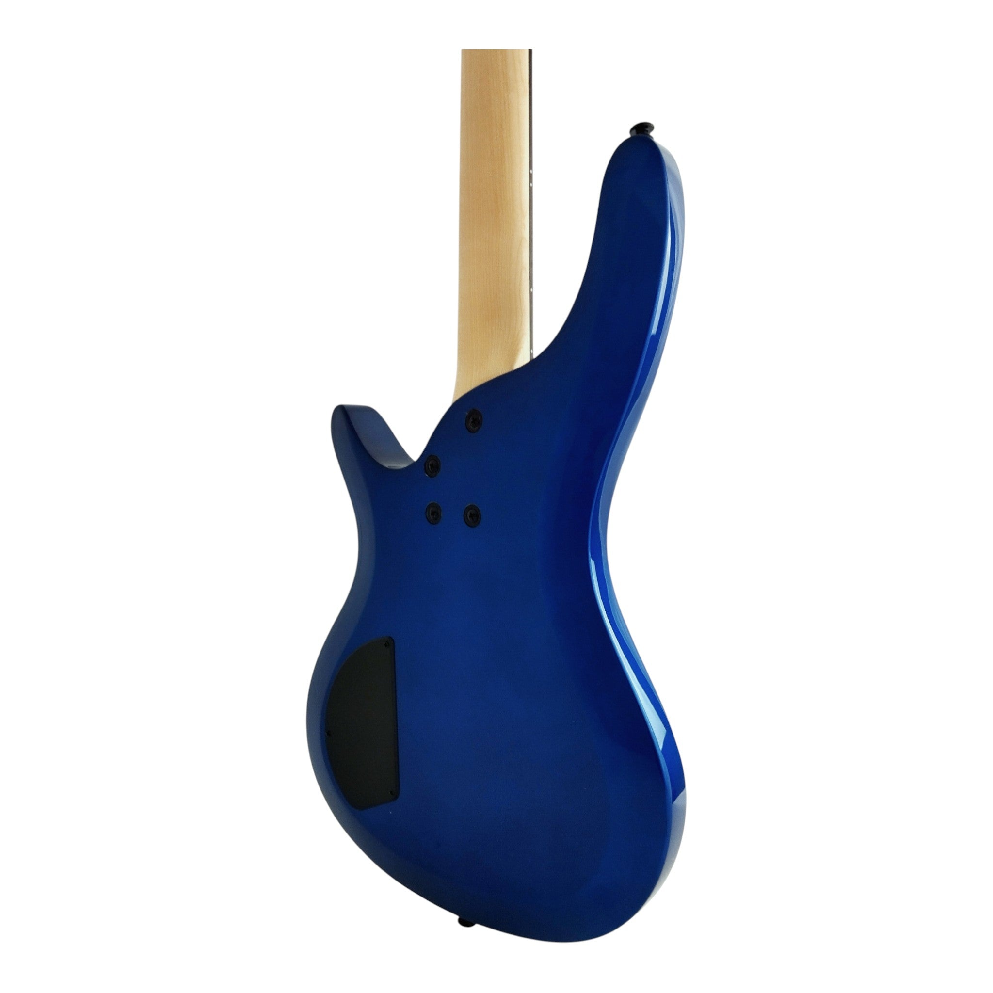 Haze SBG385JB Electric Bass Guitar, 4-String, Navy Metallic Blue with Accessories and Haze CUBEBABY Multi Effects Pedals(Optional)