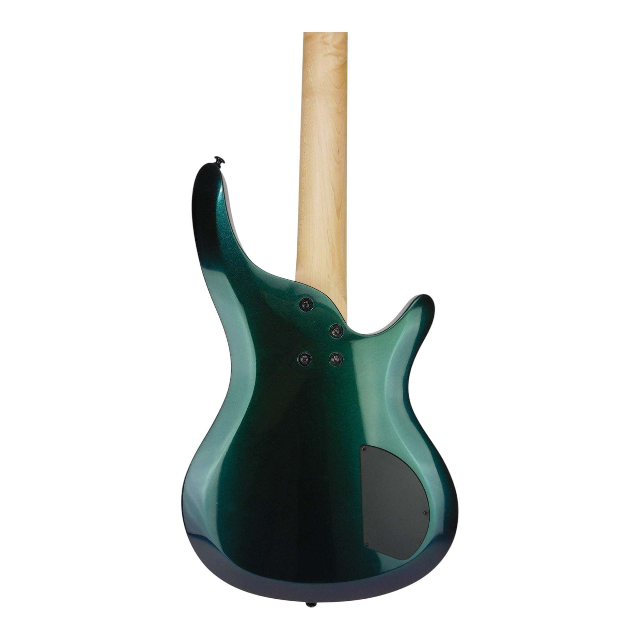 Haze Left-Handed Split/Single Coil Solid Basswood J-Style Electric Bass Guitar - Chameleon SBG385VLH