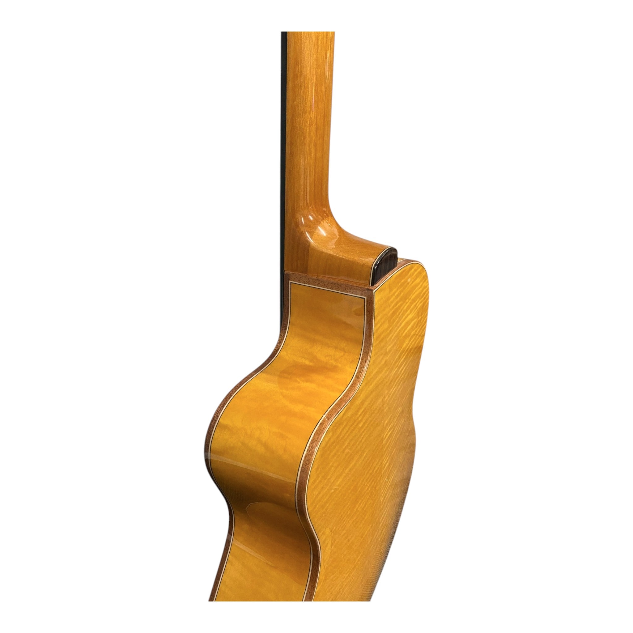 Haze Solid Spruce Top Flamed Maple Bowled Back Cutaway Classical Guitar w/ Double OS1 Vibration Pickups - SCG953BCEQN