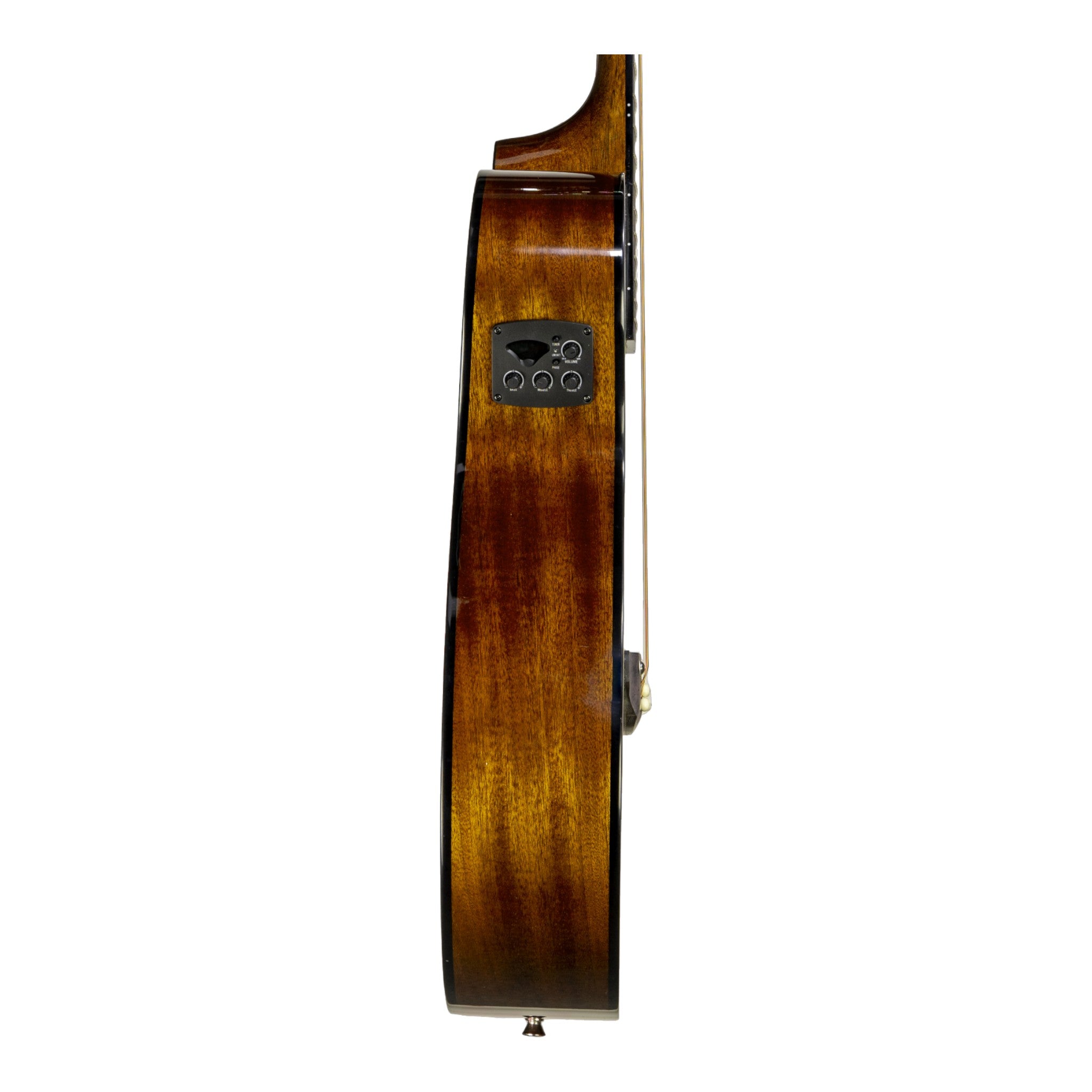 Haze SDG82712CEQSM 12-String Mahogany/Sapele Body Acoustic-Electric Guitar Height Adjustable Saddle - MG30