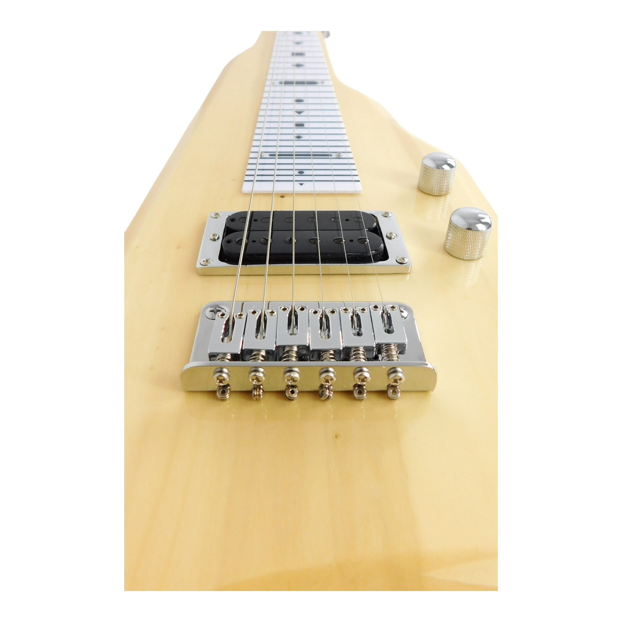 Haze SEG217N Natural Lap Steel Electric Guitar with Split Coil and Humbuckers