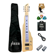 Haze SEG217N Natural Lap Steel Electric Guitar with Split Coil and Humbuckers