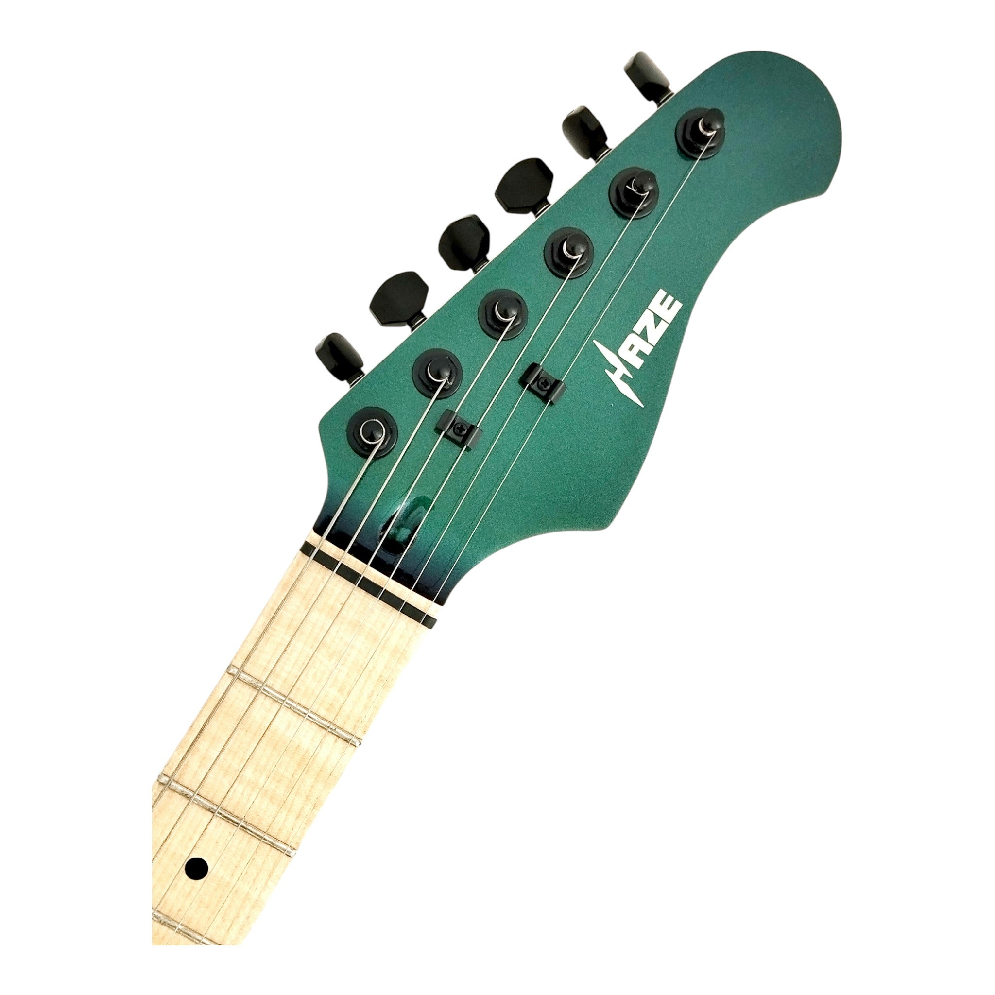 Haze SEG287 Chameleon Green/Purple Electric Guitar with Single Coils + 10W Amp. (Optional)