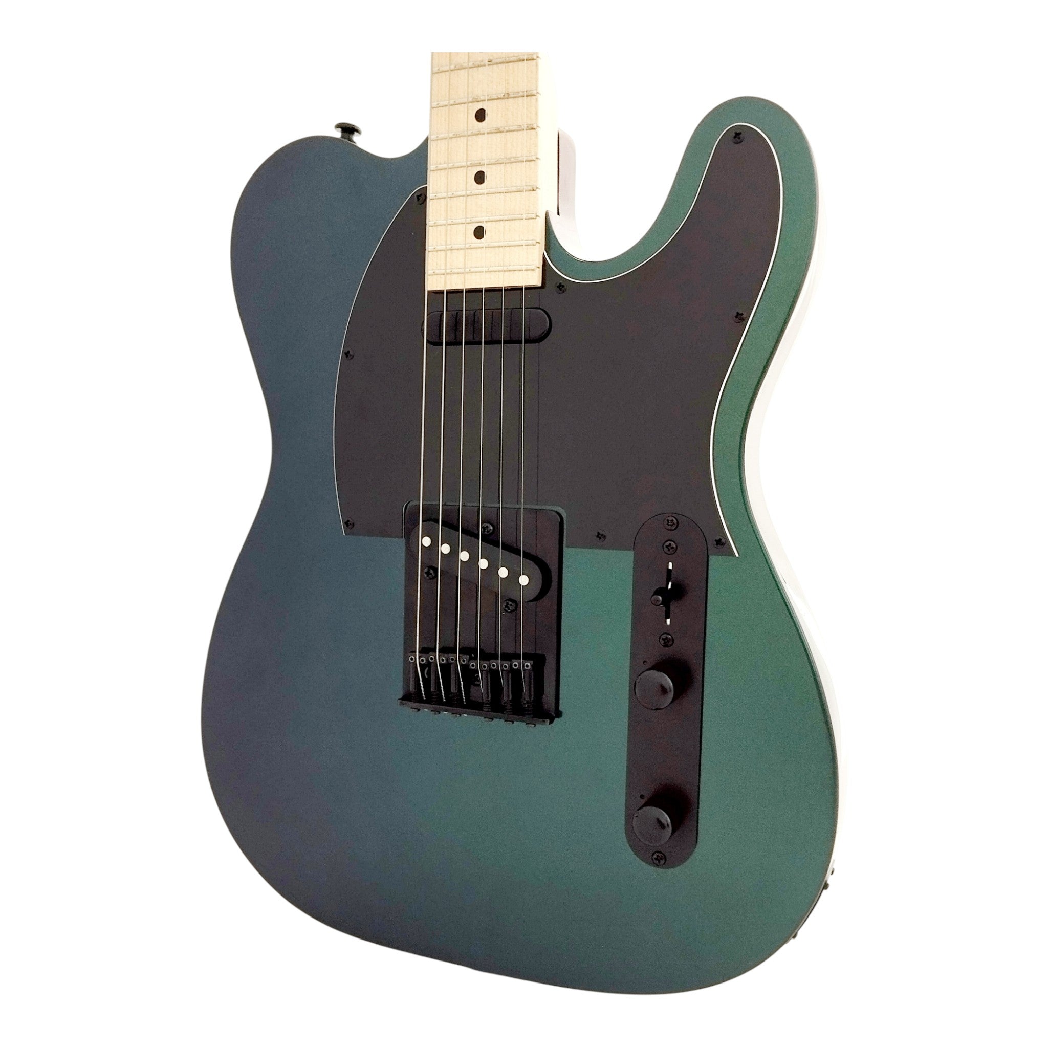 Haze SEG287 Chameleon Green/Purple Electric Guitar with Single Coils + 10W Amp. (Optional)