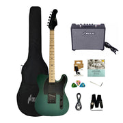 Haze SEG287 Chameleon Green/Purple Electric Guitar with Single Coils + 10W Amp. (Optional)