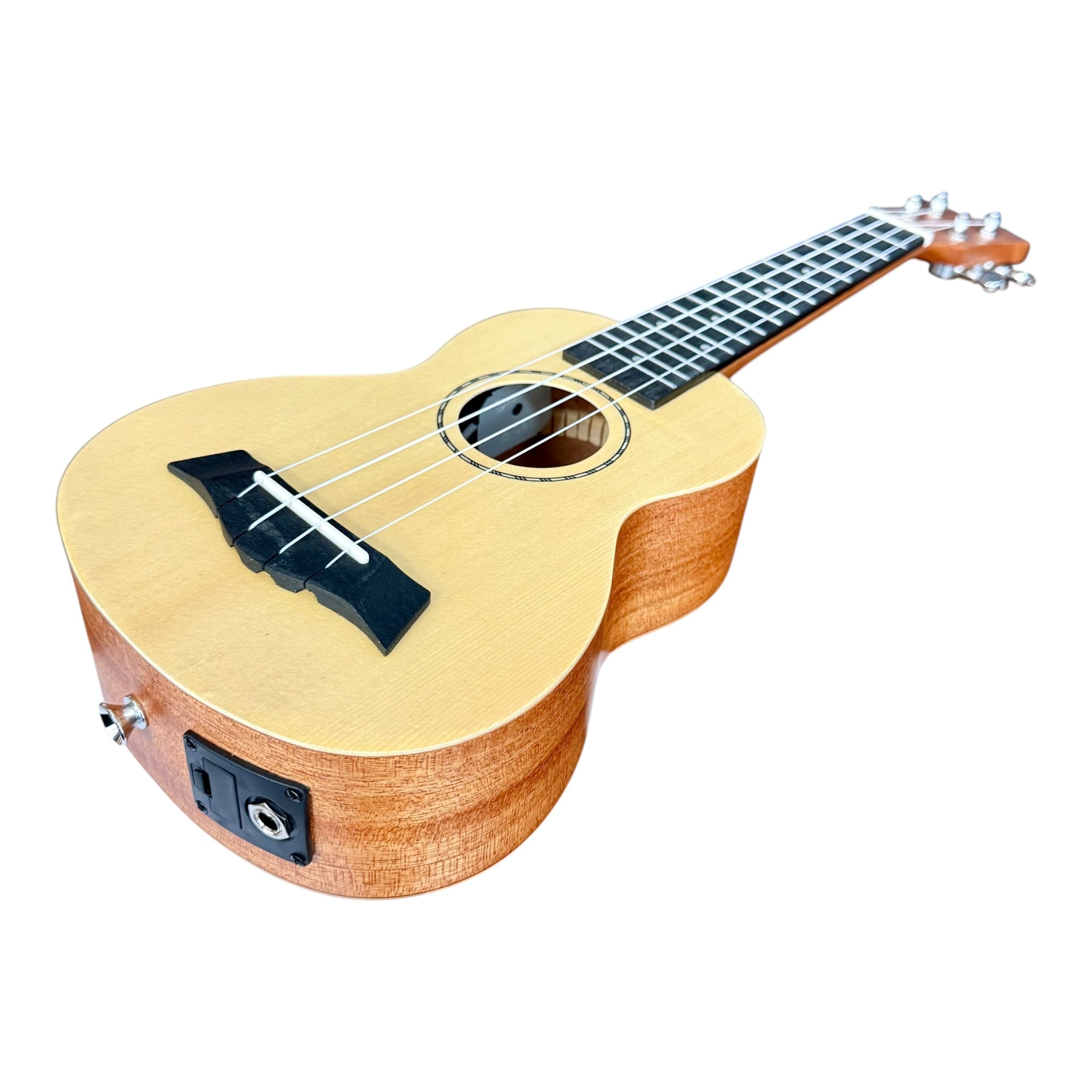 Haze UK120 Spruce Top Acoustic-Electric 21" Soprano Ukulele in Natural Matte - UK12021EQ