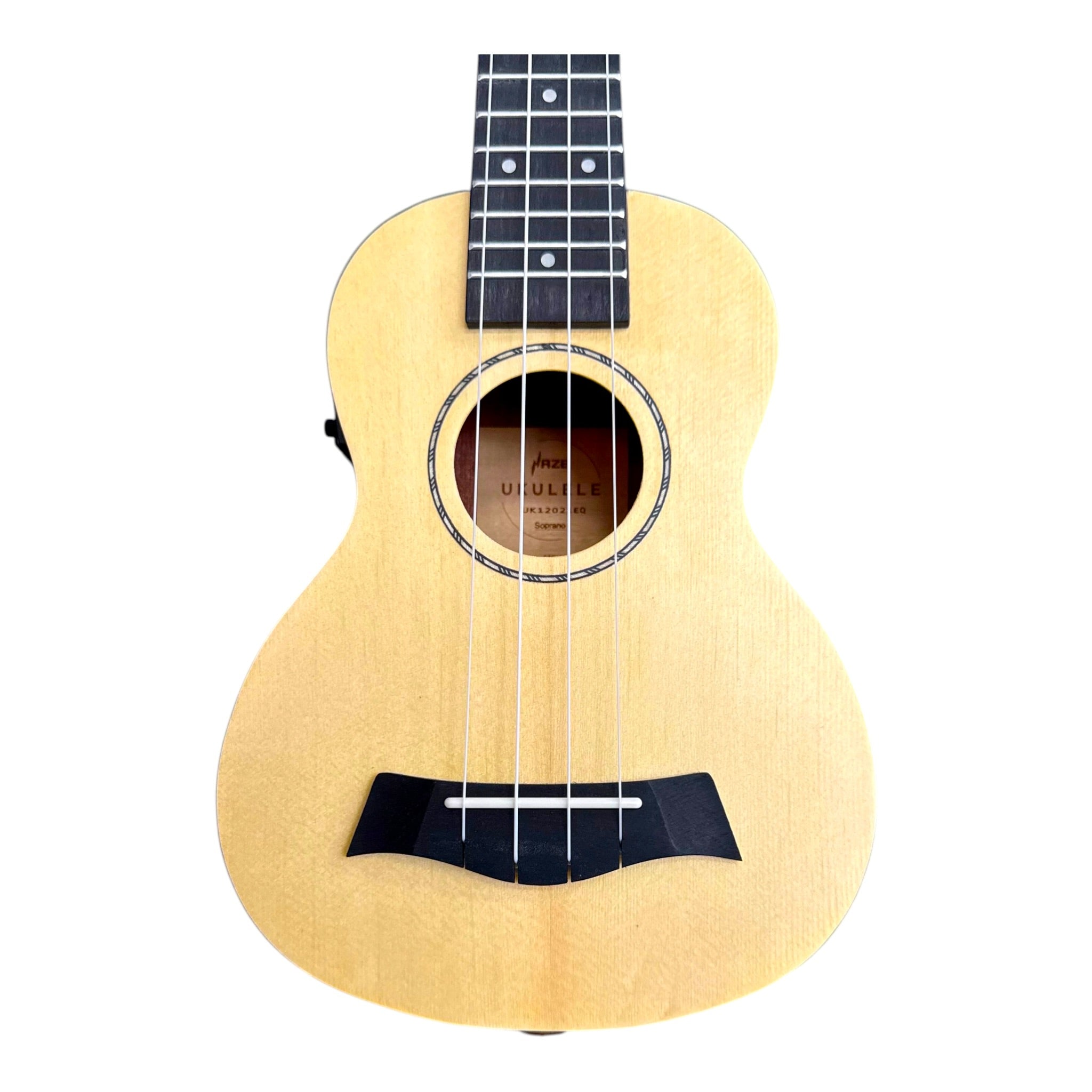 Haze UK120 Spruce Top Acoustic-Electric 21" Soprano Ukulele in Natural Matte - UK12021EQ