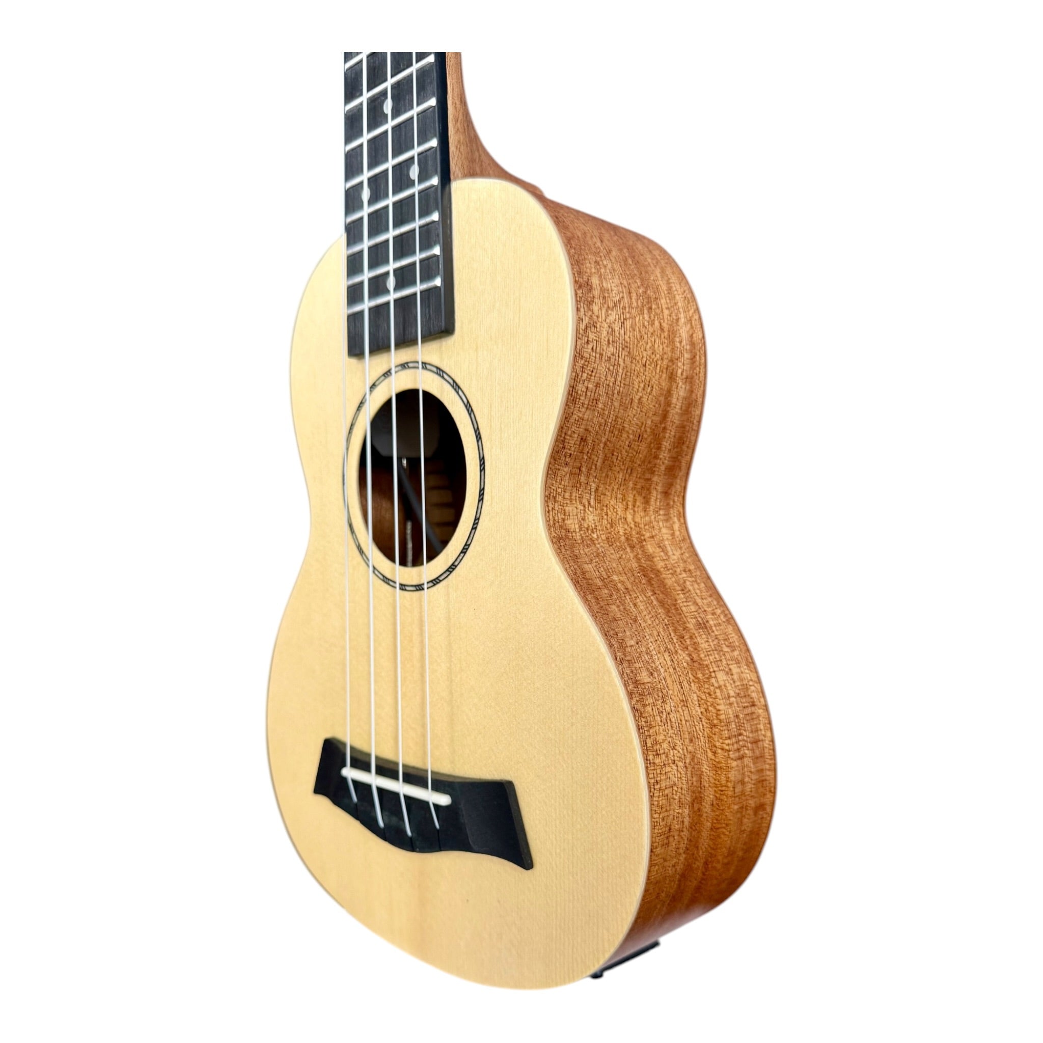 Haze UK120 Spruce Top Acoustic-Electric 21" Soprano Ukulele in Natural Matte - UK12021EQ