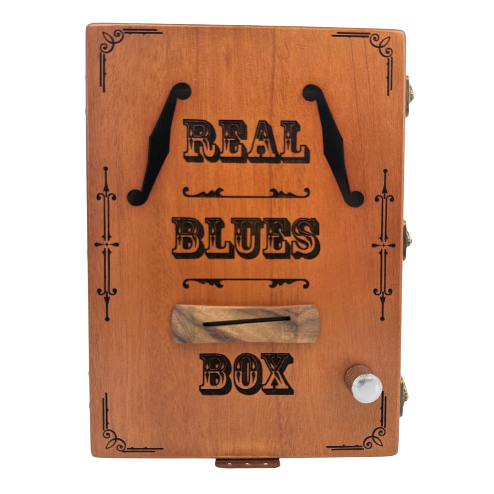 Haze X1 "Blues" Mahogany Body 3-String Cigar Box Guitar Complete DIY Kit - Passive Piezo Pickup (Optional Slide Available)