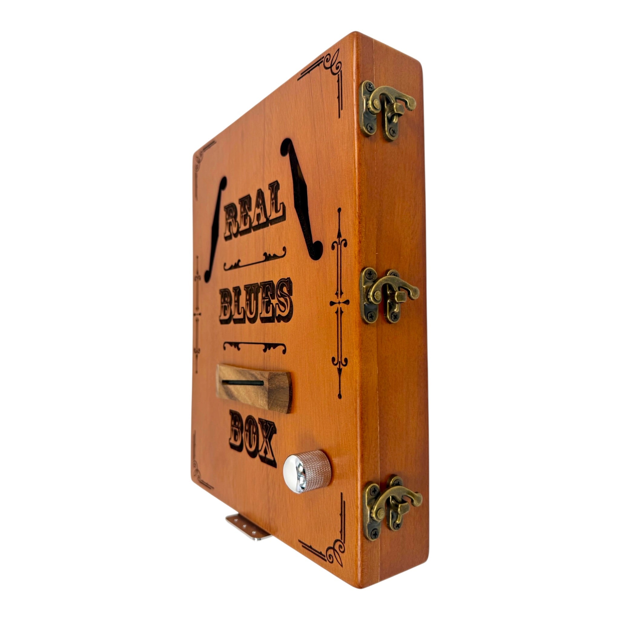 Haze X1 "Blues" Mahogany Body 3-String Cigar Box Guitar Complete DIY Kit - Passive Piezo Pickup (Optional Slide Available)