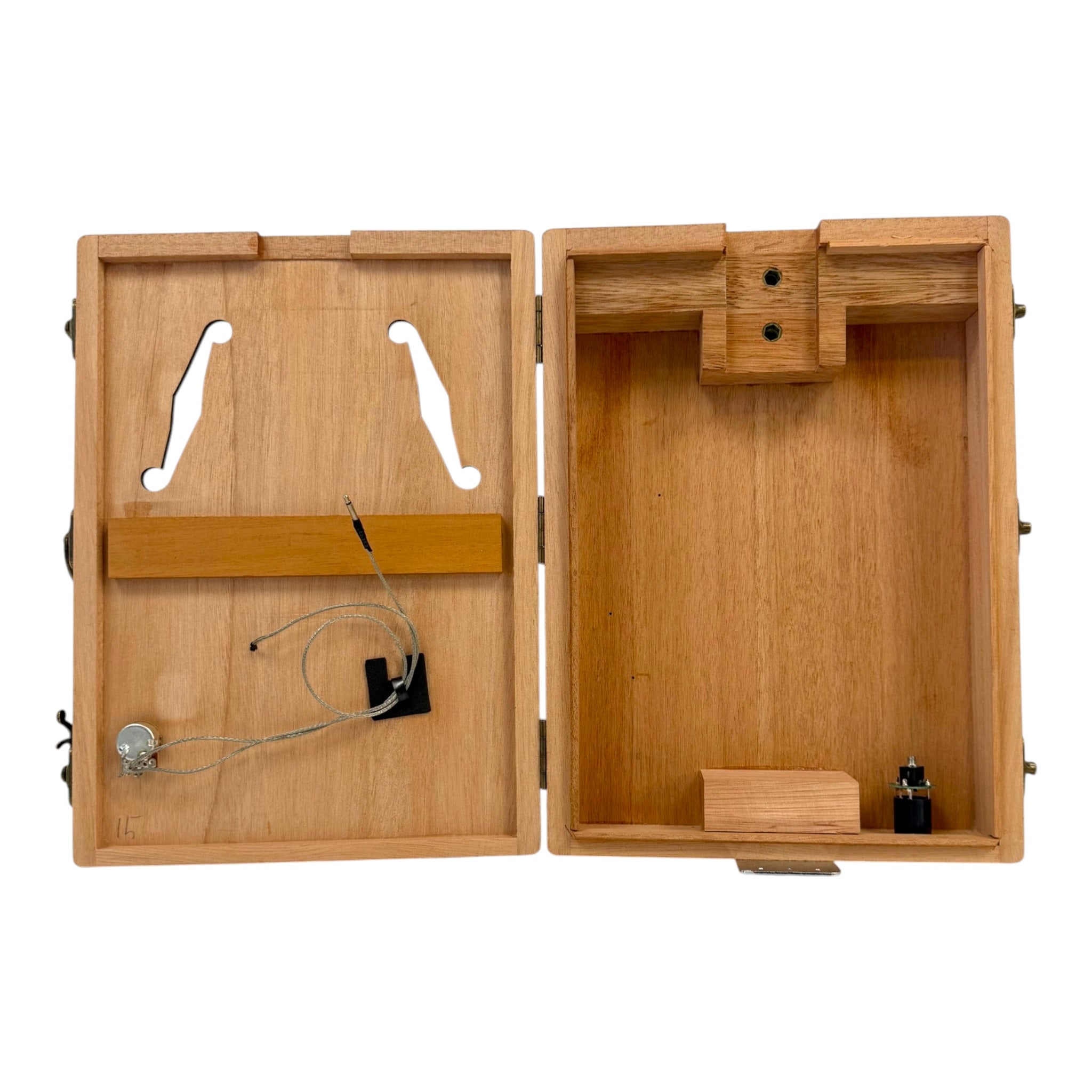 Haze X1 "Blues" Mahogany Body 3-String Cigar Box Guitar Complete DIY Kit - Passive Piezo Pickup (Optional Slide Available)