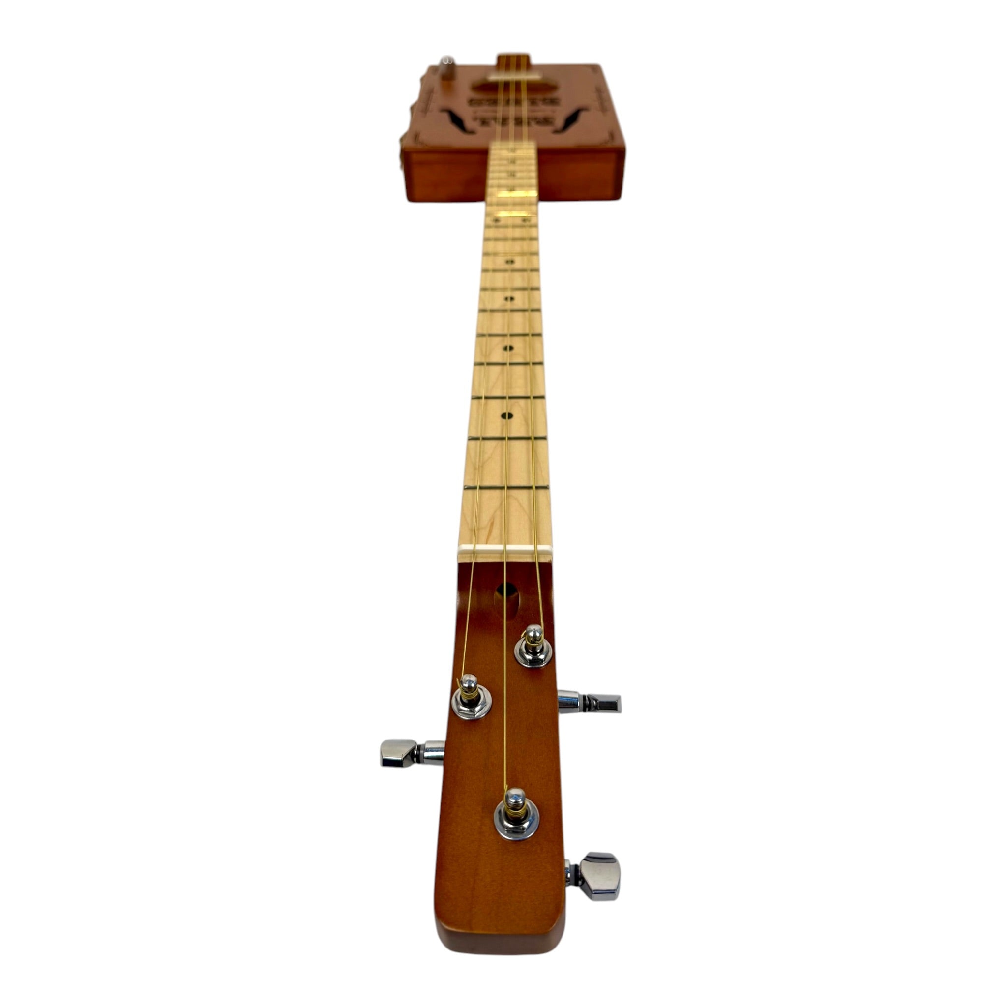 Haze X1 "Blues" Mahogany Body 3-String Cigar Box Guitar Complete DIY Kit - Passive Piezo Pickup (Optional Slide Available)