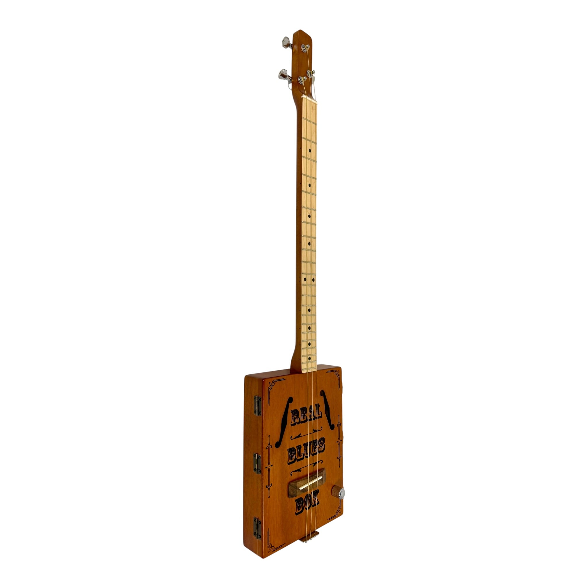 Haze X1 "Blues" Mahogany Body 3-String Cigar Box Guitar Complete DIY Kit - Passive Piezo Pickup (Optional Slide Available)