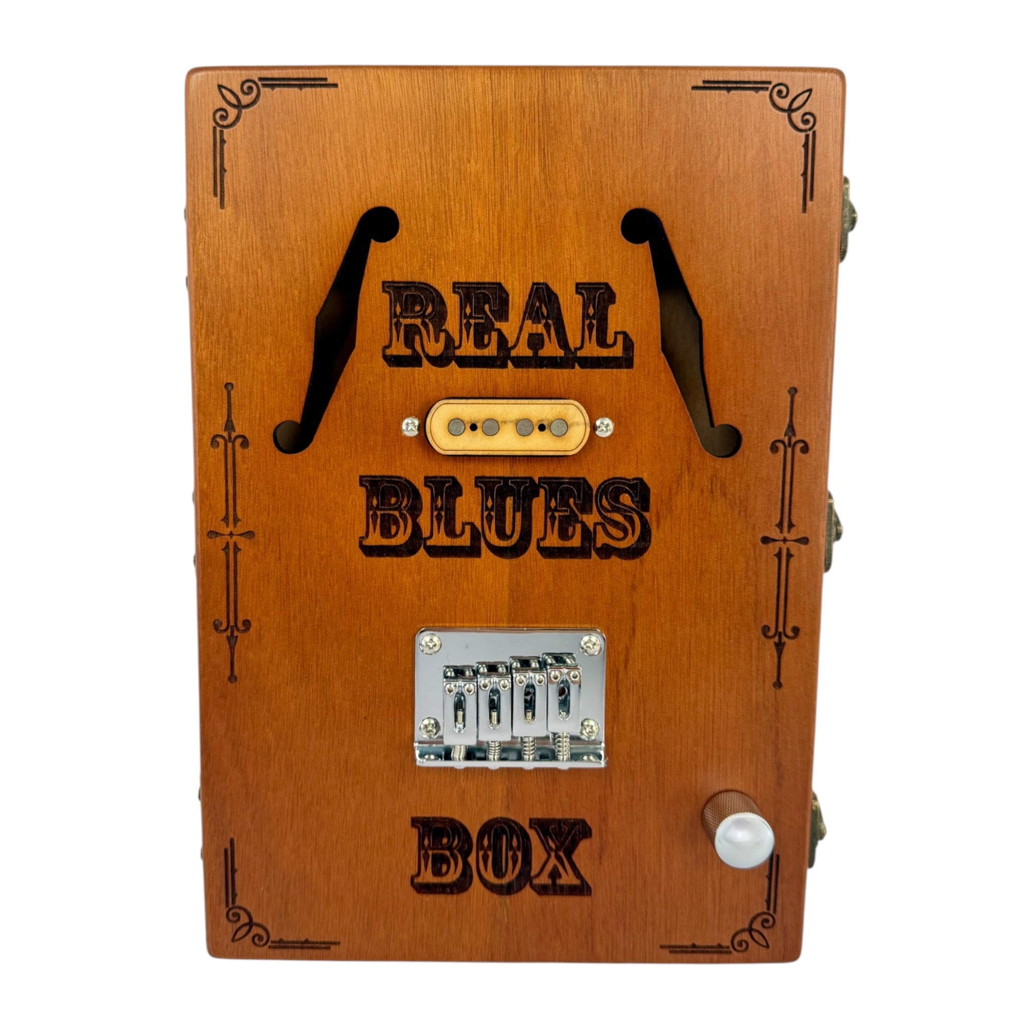 Haze X4 "Blues" Mahogany Body 4-String Electric Cigar Box Guitar Complete DIY Kit - Passive Single Coil Pickup