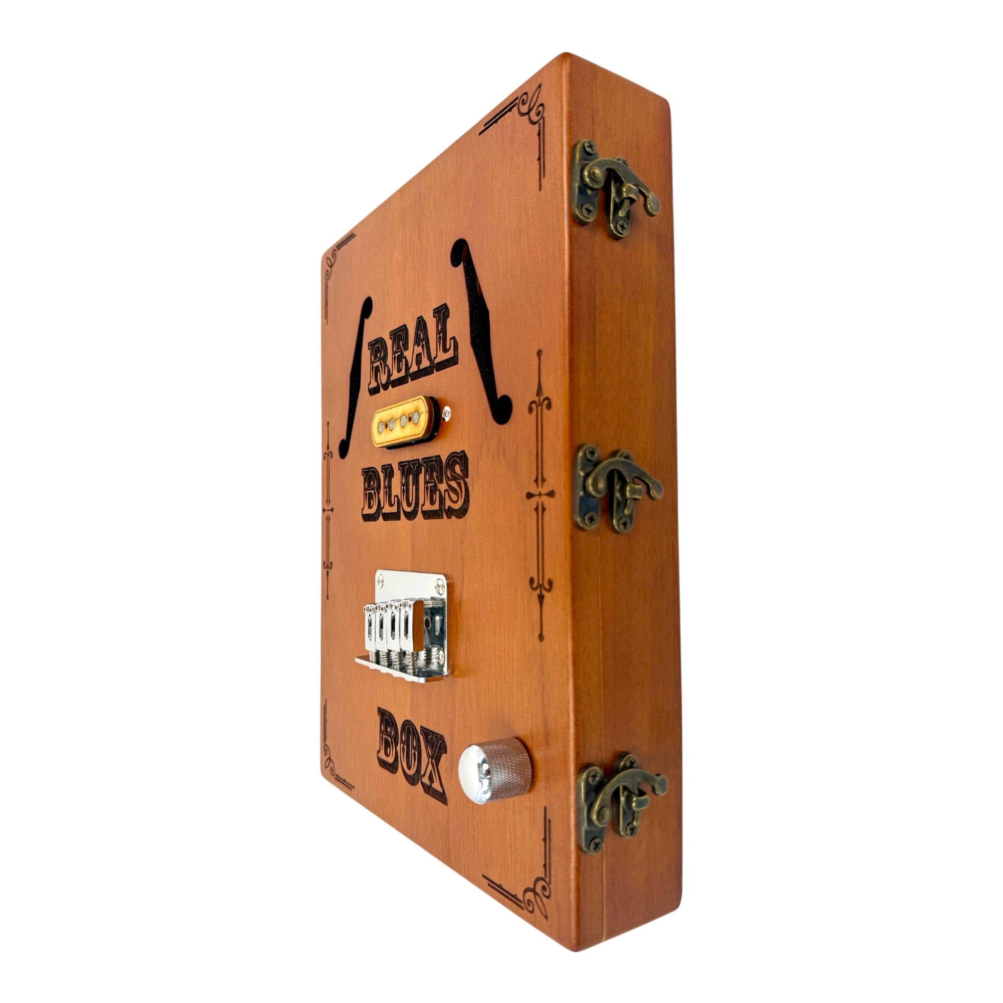 Haze X4 "Blues" Mahogany Body 4-String Electric Cigar Box Guitar Complete DIY Kit - Passive Single Coil Pickup