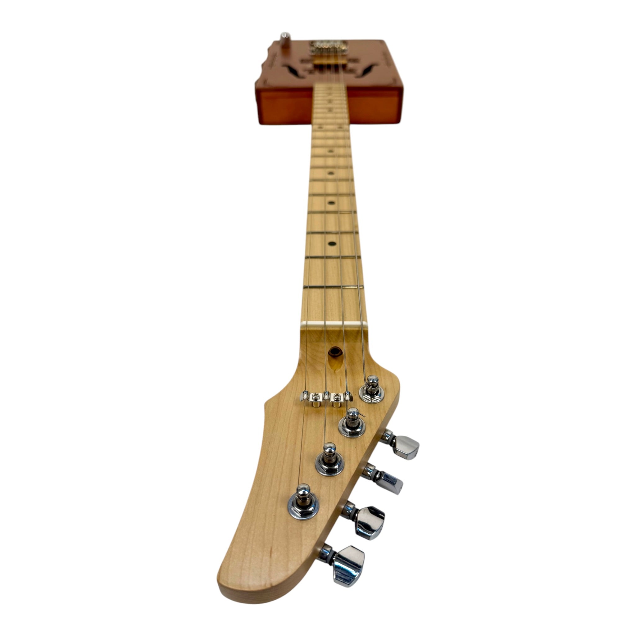Haze X4 "Blues" Mahogany Body 4-String Electric Cigar Box Guitar Complete DIY Kit - Passive Single Coil Pickup