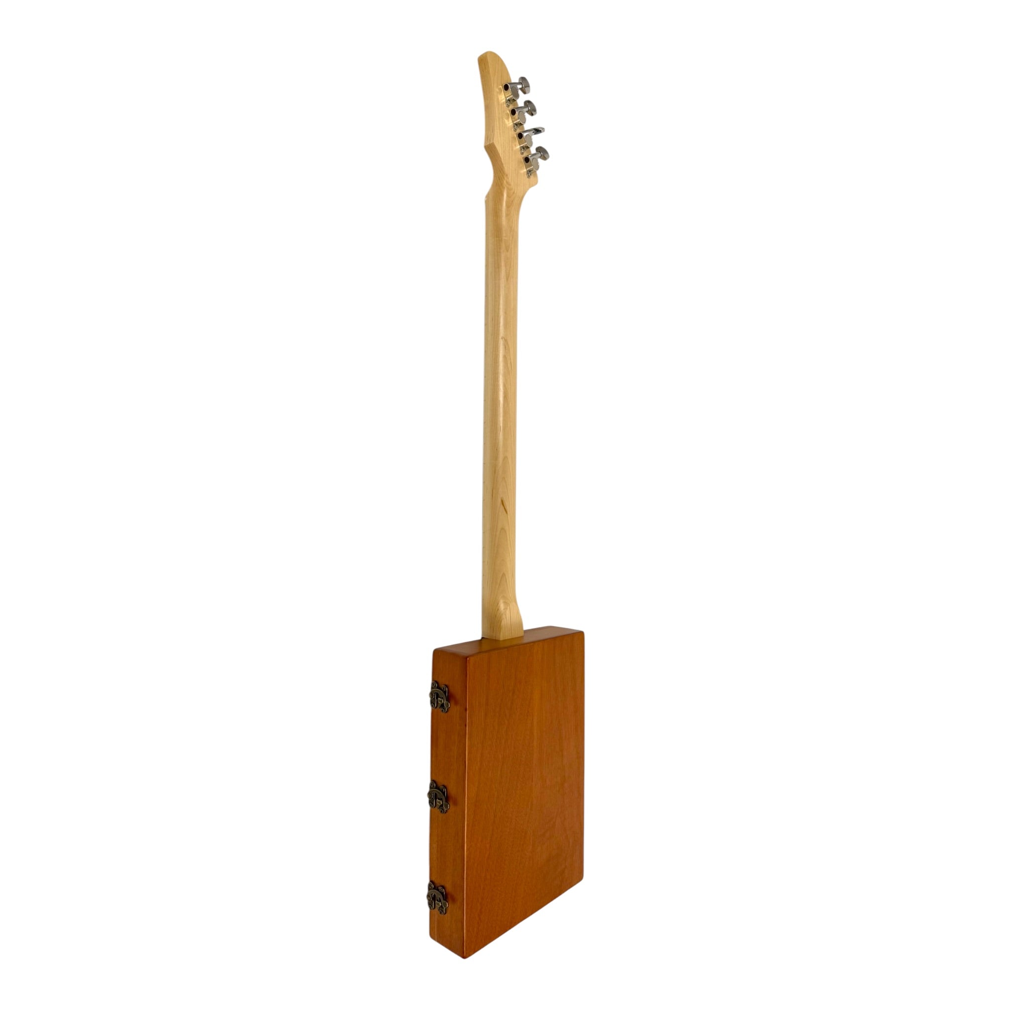 Haze X4 "Blues" Mahogany Body 4-String Electric Cigar Box Guitar Complete DIY Kit - Passive Single Coil Pickup