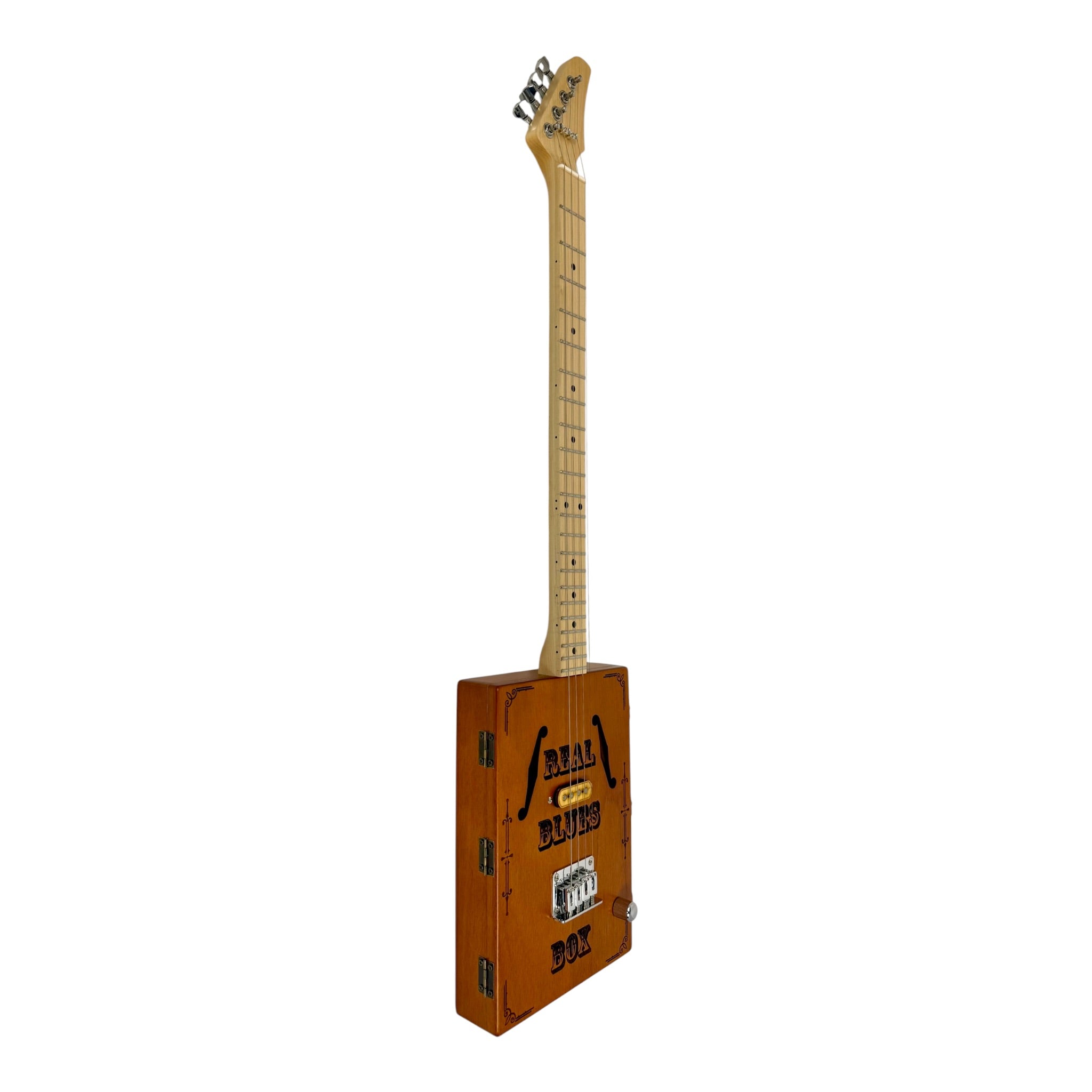 Haze X4 "Blues" Mahogany Body 4-String Electric Cigar Box Guitar Complete DIY Kit - Passive Single Coil Pickup