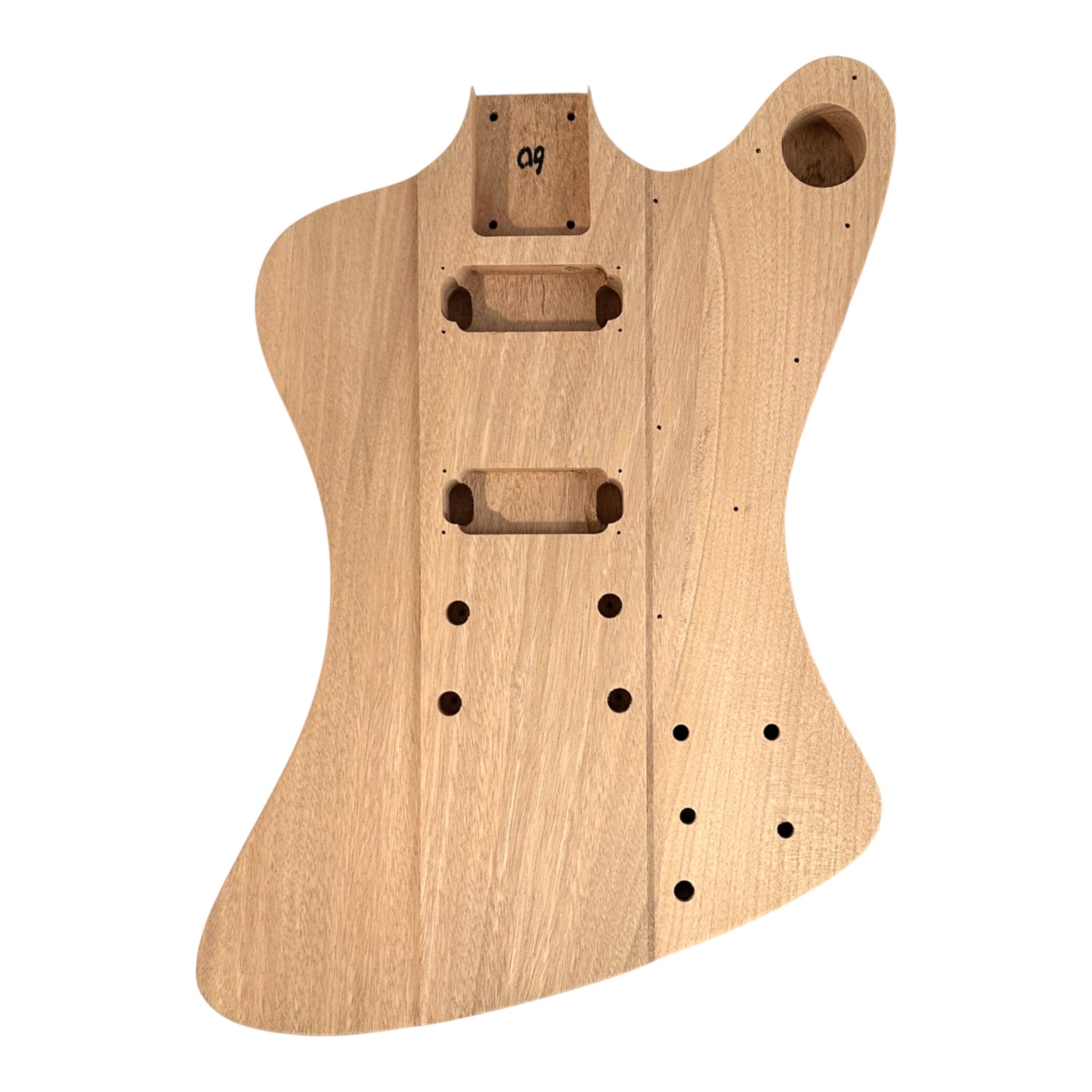 HSFB1930MDIY Solid Mahogany Bolt-On Neck HFB H-H Electric Guitar DIY Kit - Complete No-Soldering w/ White Pickguard & Chrome Hardware