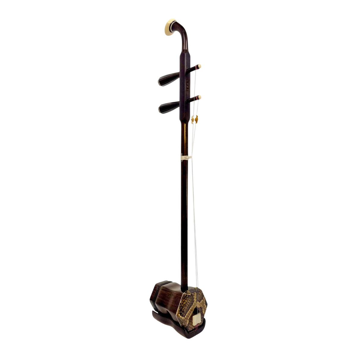 Hua Yin 华音 HY132G6 “Moon Crescent” Cheng Guibao Erhu with Dark Coffee Finish - Premium Travel Hard Case - Intermediate Series