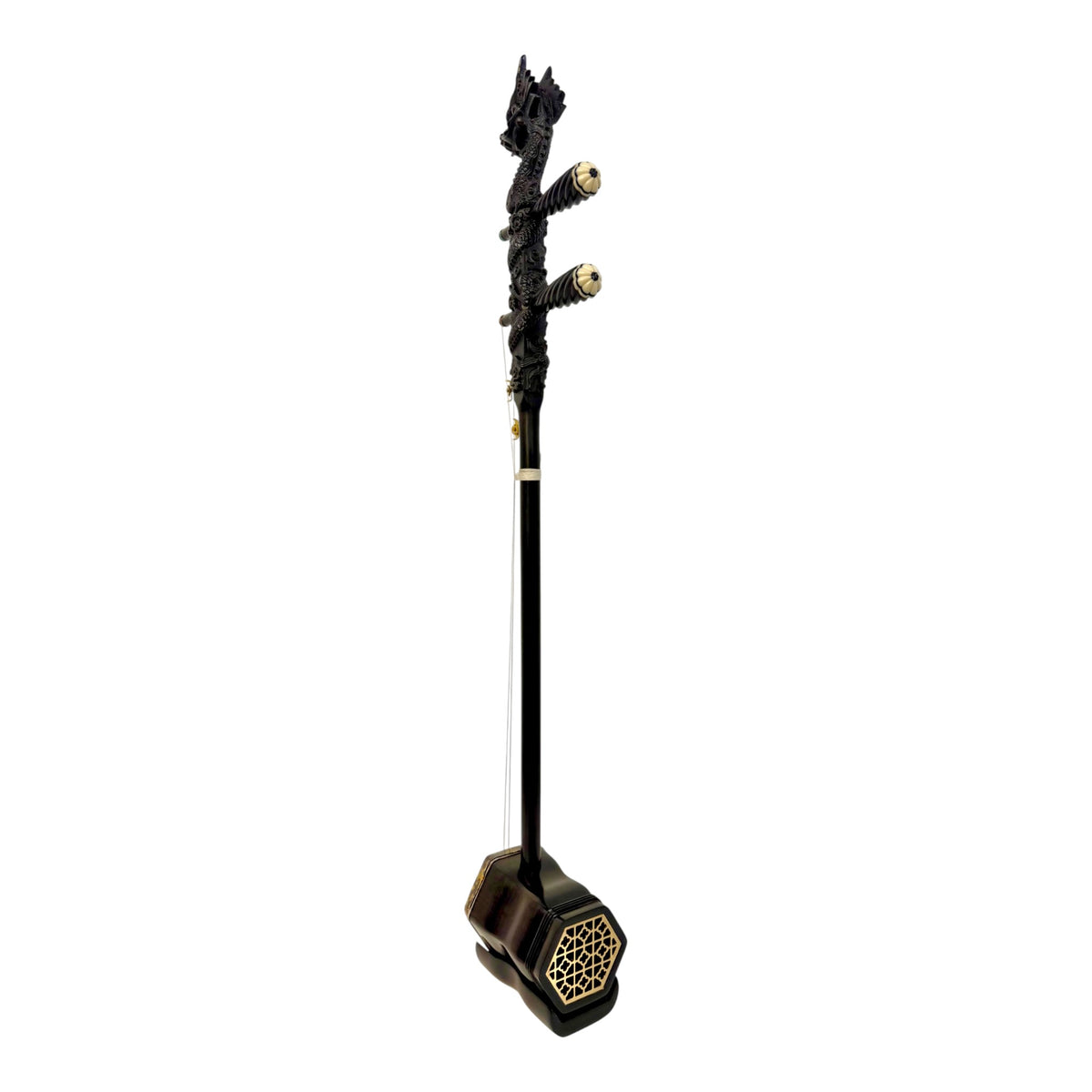 Hua Yin 华音 HY132L1 "Blossom Dragon" Ebony Erhu - Premium Travel Hard Case - Professional Series