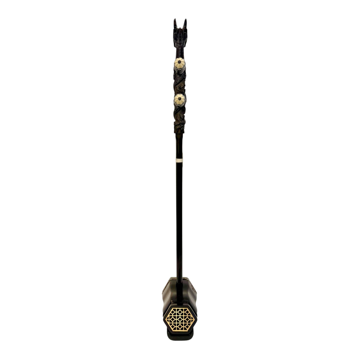 Hua Yin 华音 HY132L1 "Blossom Dragon" Ebony Erhu - Premium Travel Hard Case - Professional Series