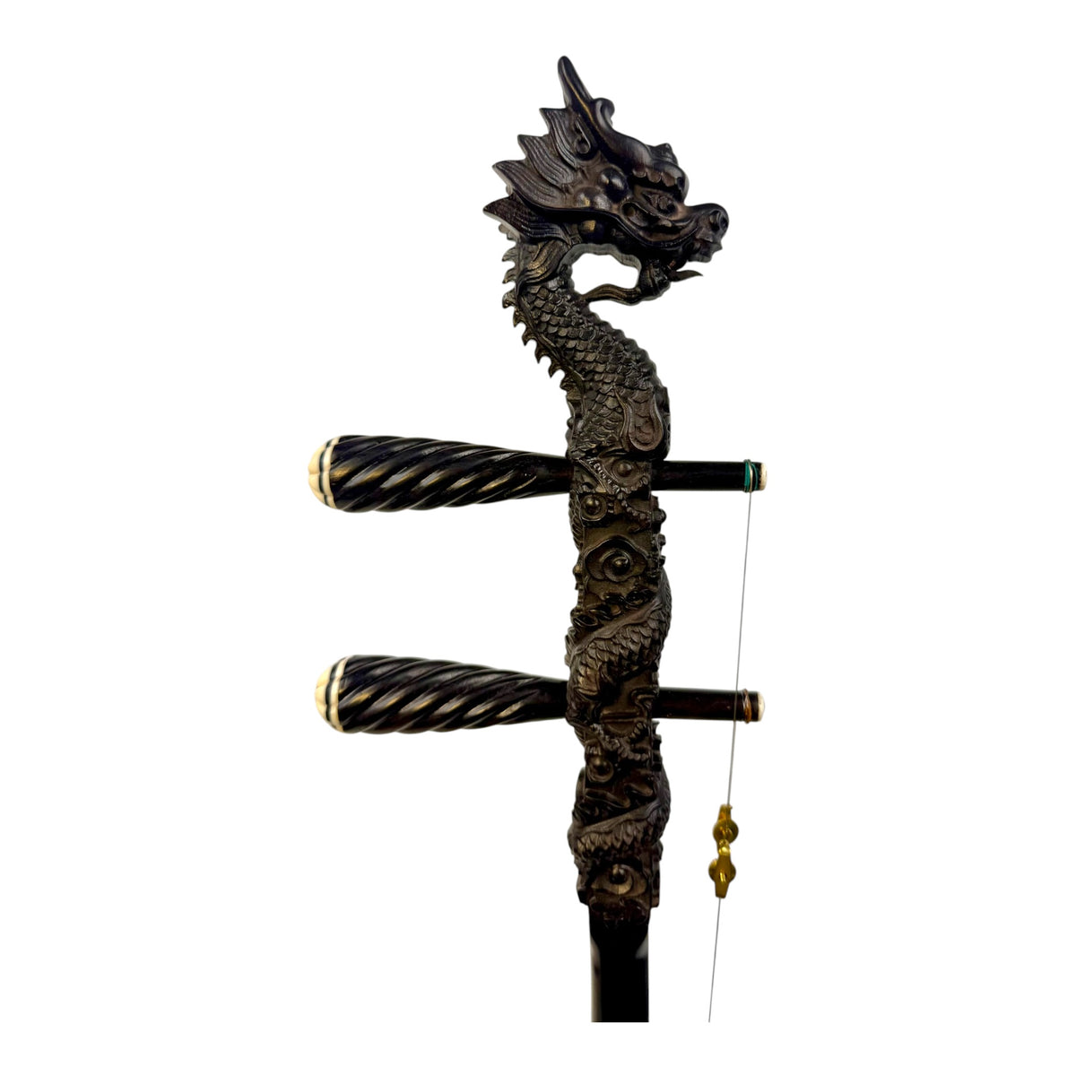 Hua Yin 华音 HY132L1 "Blossom Dragon" Ebony Erhu - Premium Travel Hard Case - Professional Series