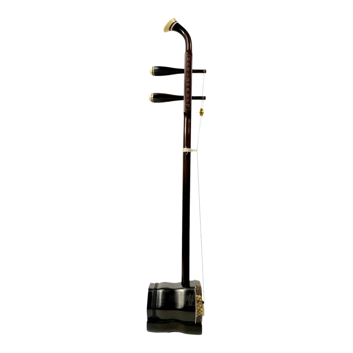 Hua Yin 华音 HY132S “Sacred Lotus” Ebony Erhu with Silver Inlay - Premium Travel Hard Case - Professional Series