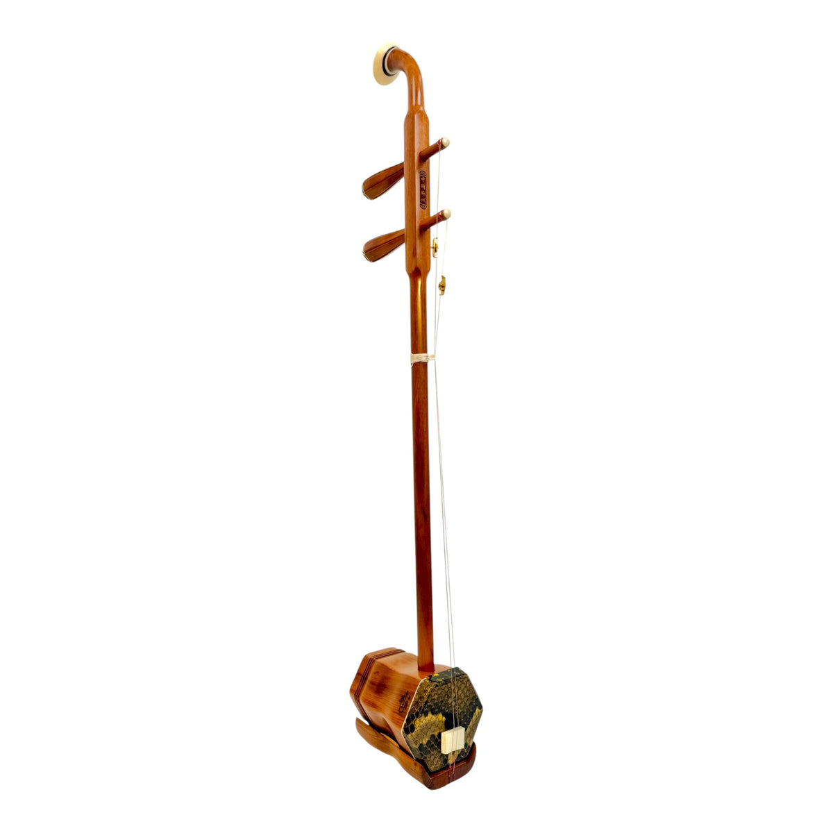 Hua Yin 华音 HY133 “Golden Crescent” Burmese Huanghuali Erhu in Natural Rosewood Finish - Premium Travel Hard Case - Intermediate Series