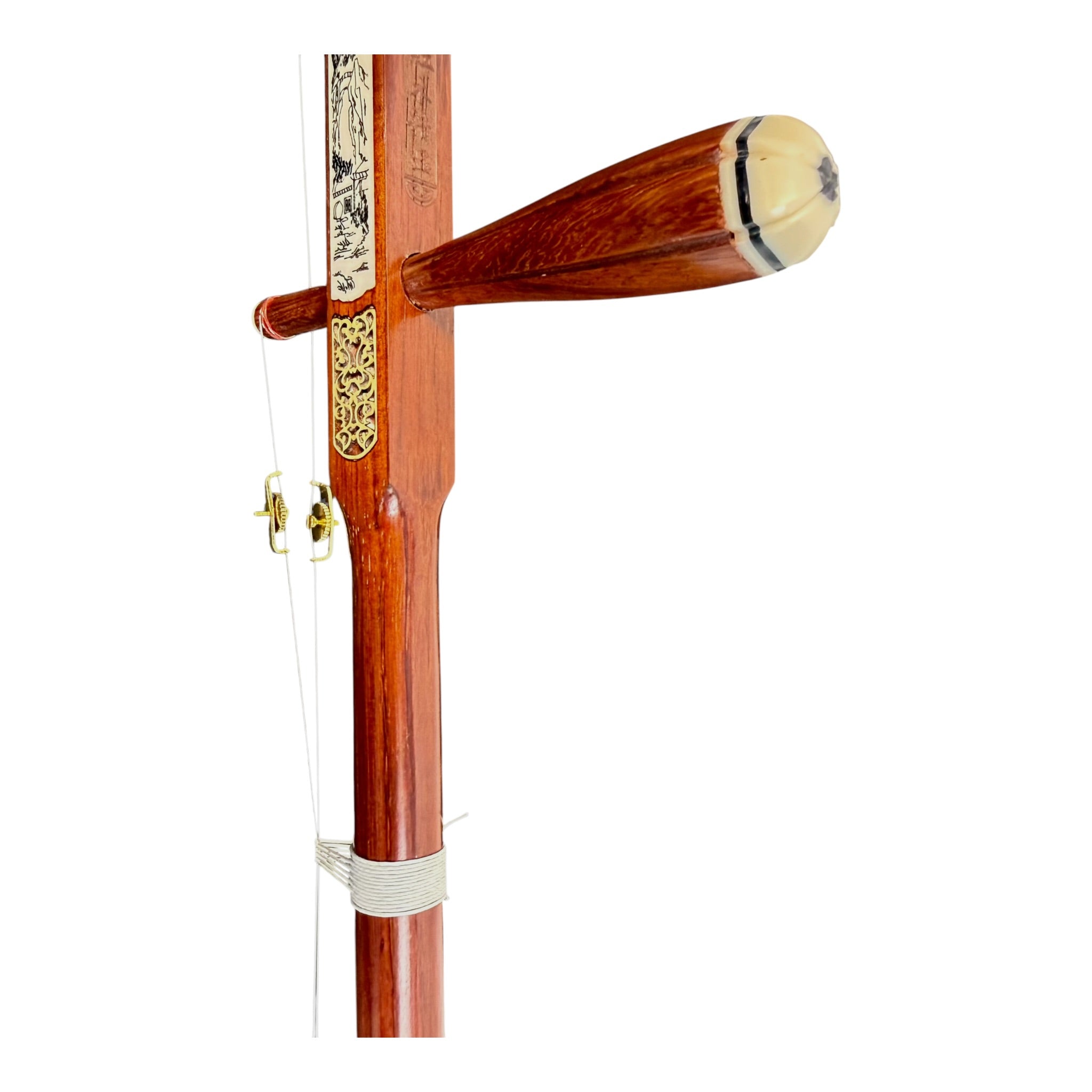 Hua Yin HYT822 African Rosewood Erhu with Carved Bone Inlays - Student Series