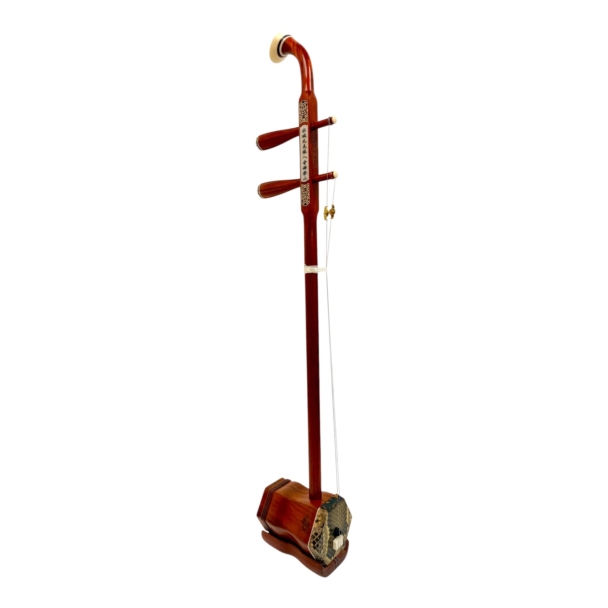 Hua Yin HYT822 African Rosewood Erhu with Carved Bone Inlays - Student Series