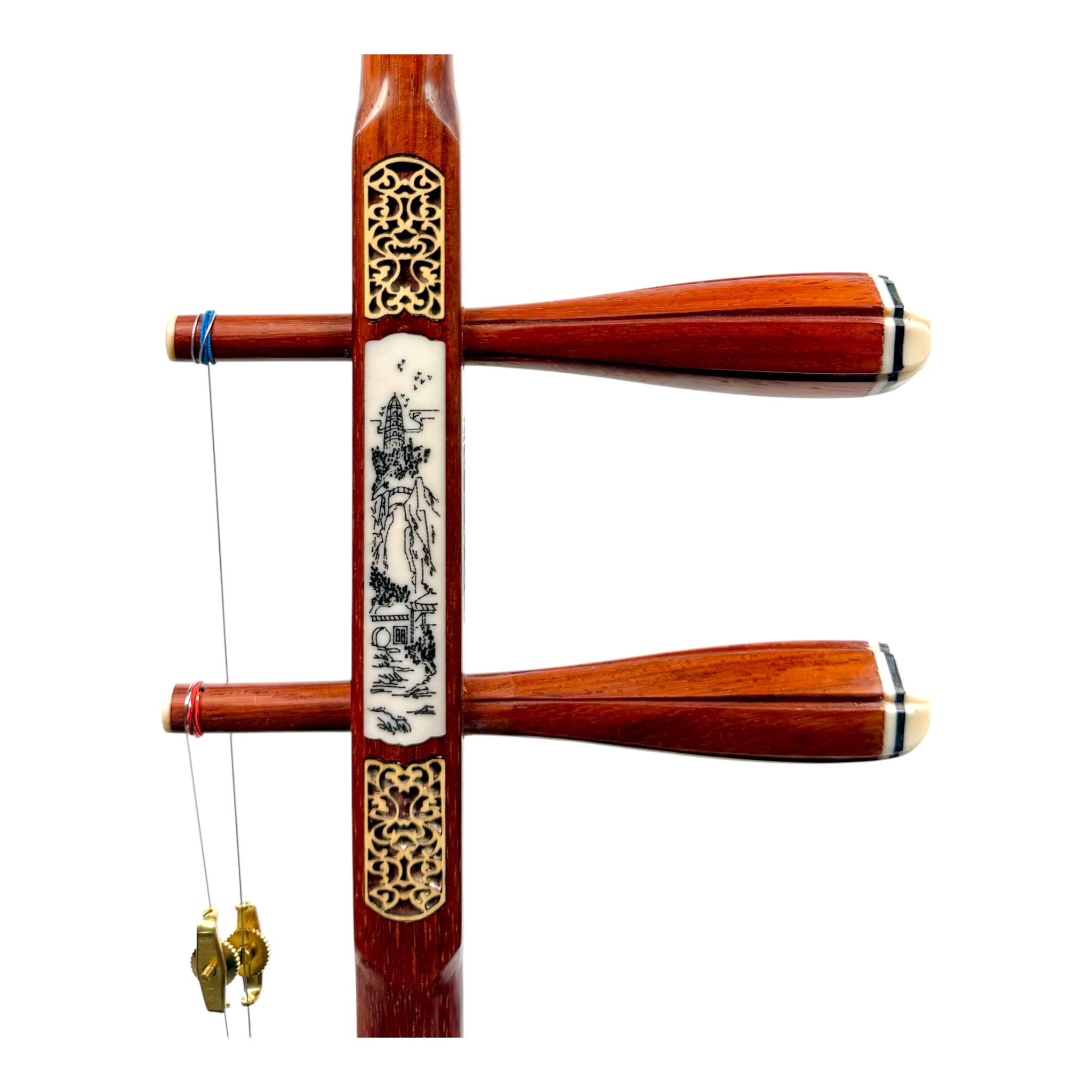 Hua Yin HYT822 African Rosewood Erhu with Carved Bone Inlays - Student Series