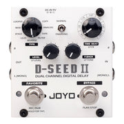 (PREORDER : EST LATE SEPT 2026) Joyo DSEEDII Dual Channel Digital Delay Effect Guitar Pedal w/ Built-In Looper