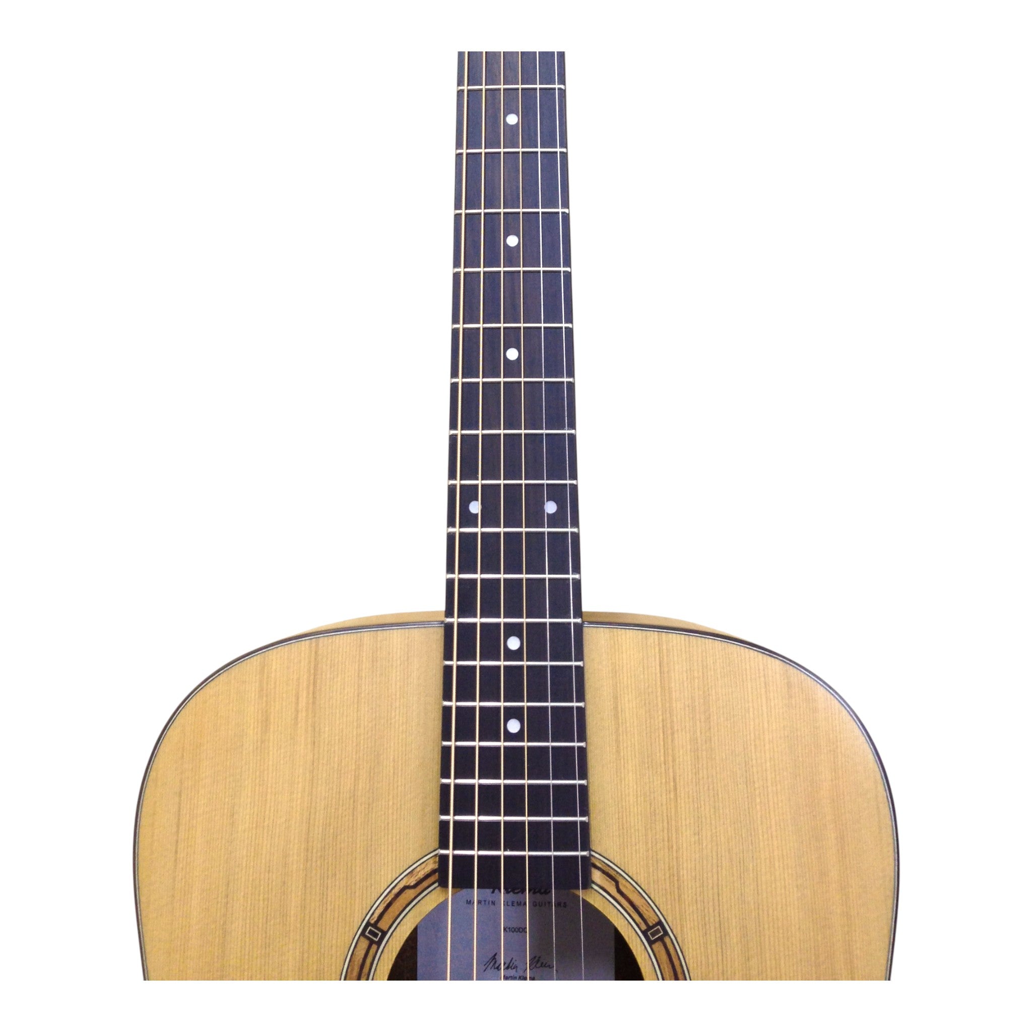 Klema K100DC Solid Canadian Cedar Top Mahogany Body Dreadnought Cutaway Acoustic Guitar - Natural